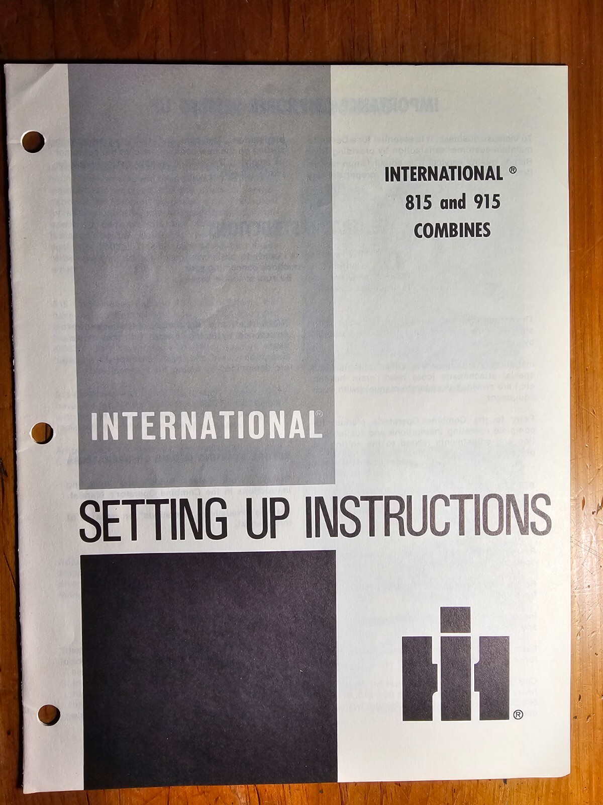 IH International Harvester 815 915 Combine Chassis Manual GSS-1407 1/71 to Rev4