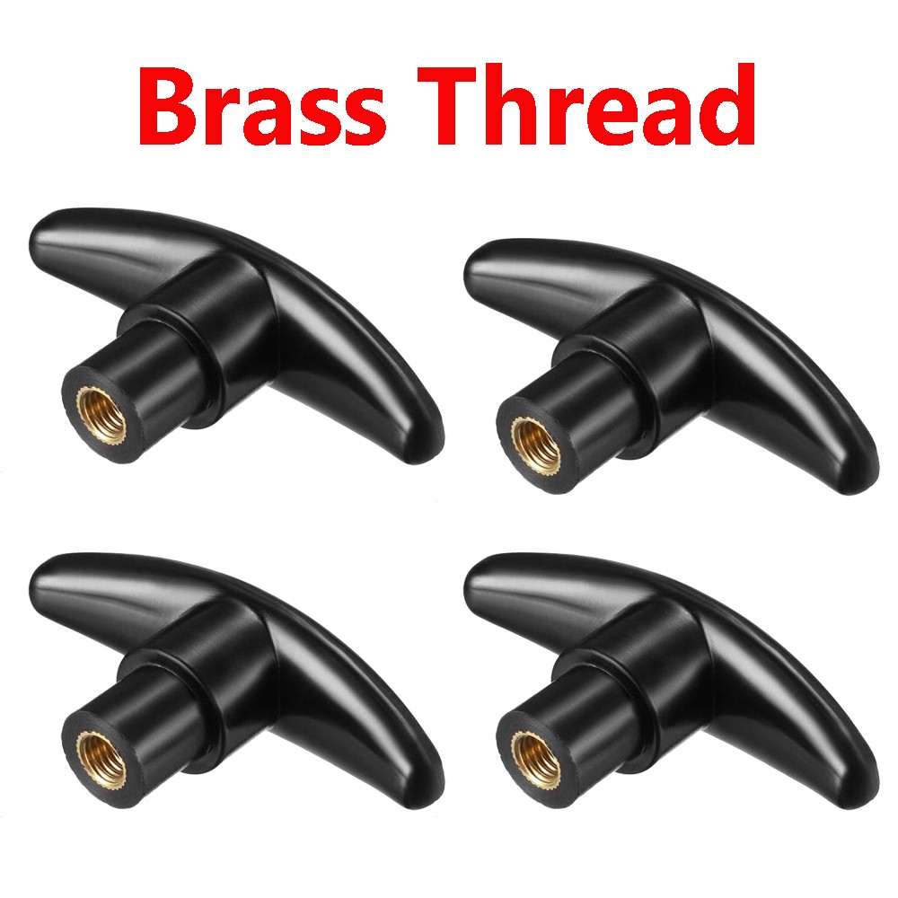 M6 M8 M10 T-Knobs Female Thread Black Plastic Clamping Hand Knobs Nuts Handles