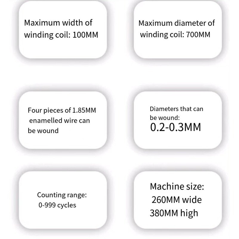 Wire Coil Winding Machine 0-999 Rings 800W Auto CNC Winding MachineThere’s video