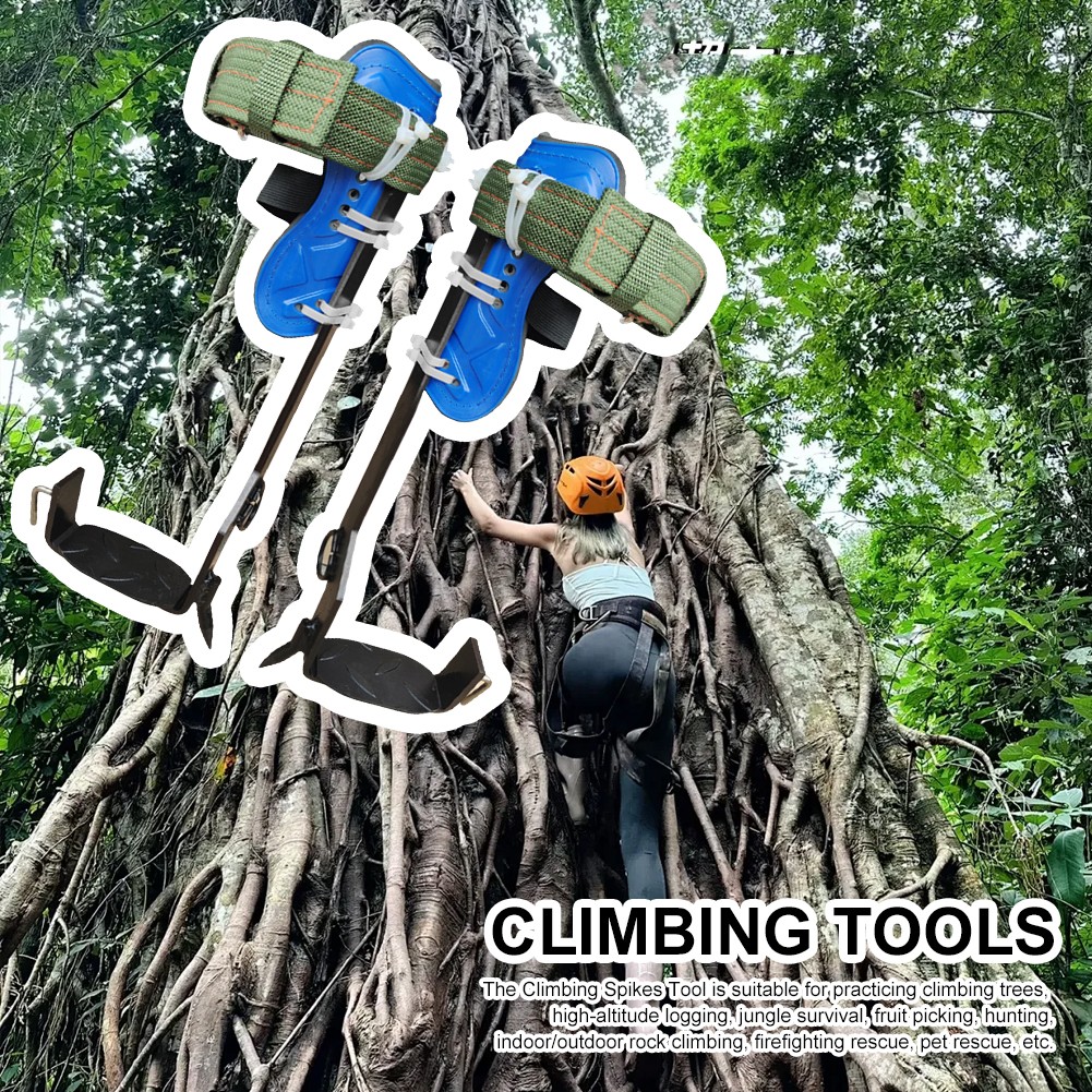 Tree Climbing Spikes Kit Adjustable Height Tree Climbing Set For Jungle Survival