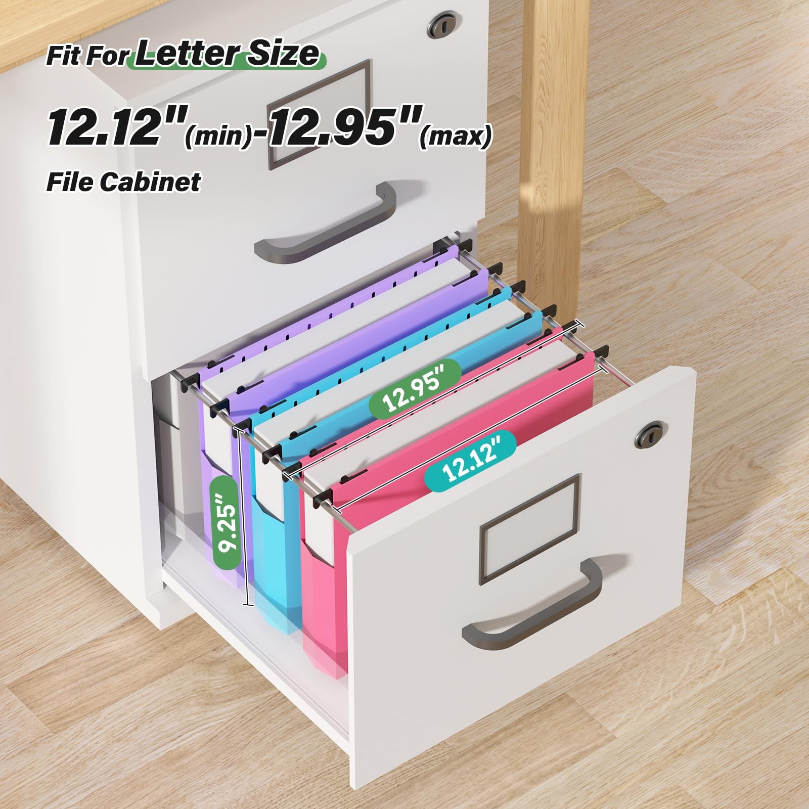 Extra Capacity Plastic Hanging File Folders Letter Size,Heavy Duty 2″ Accordi…