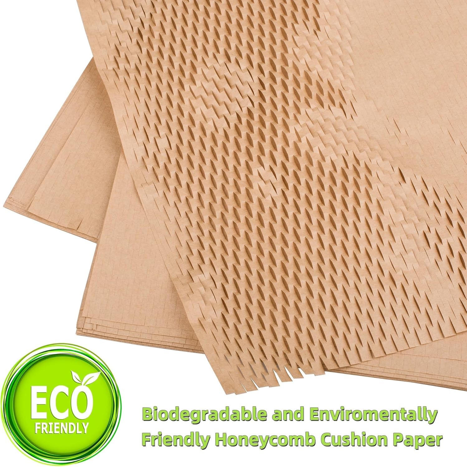 Honeycomb Packing Paper 50 Sheets 11×14.5 Brown Bubble Cushioning Wrap for