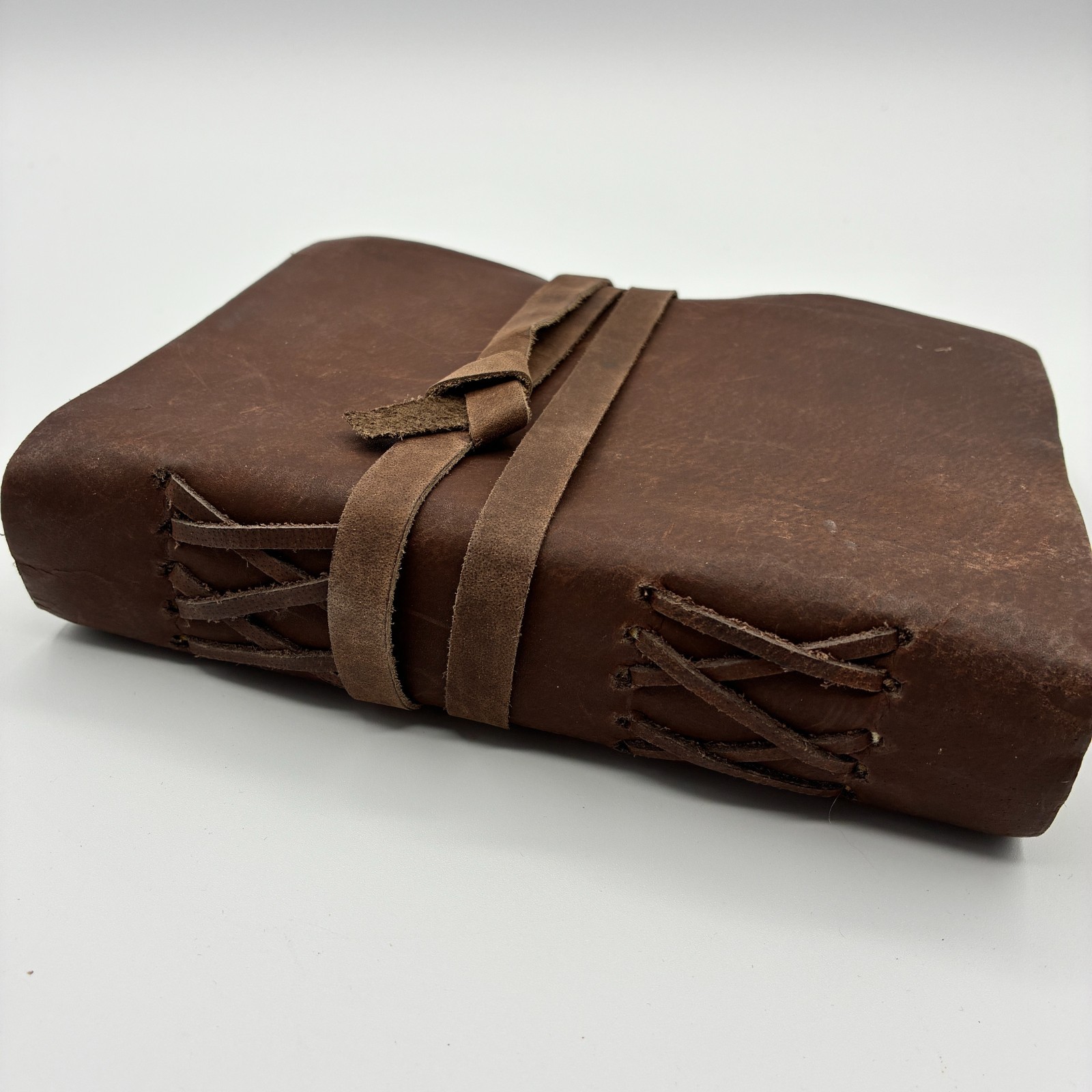 NEW Rustic Leather Bound Wrap Journal Book Handmade Paper Pages Blank
