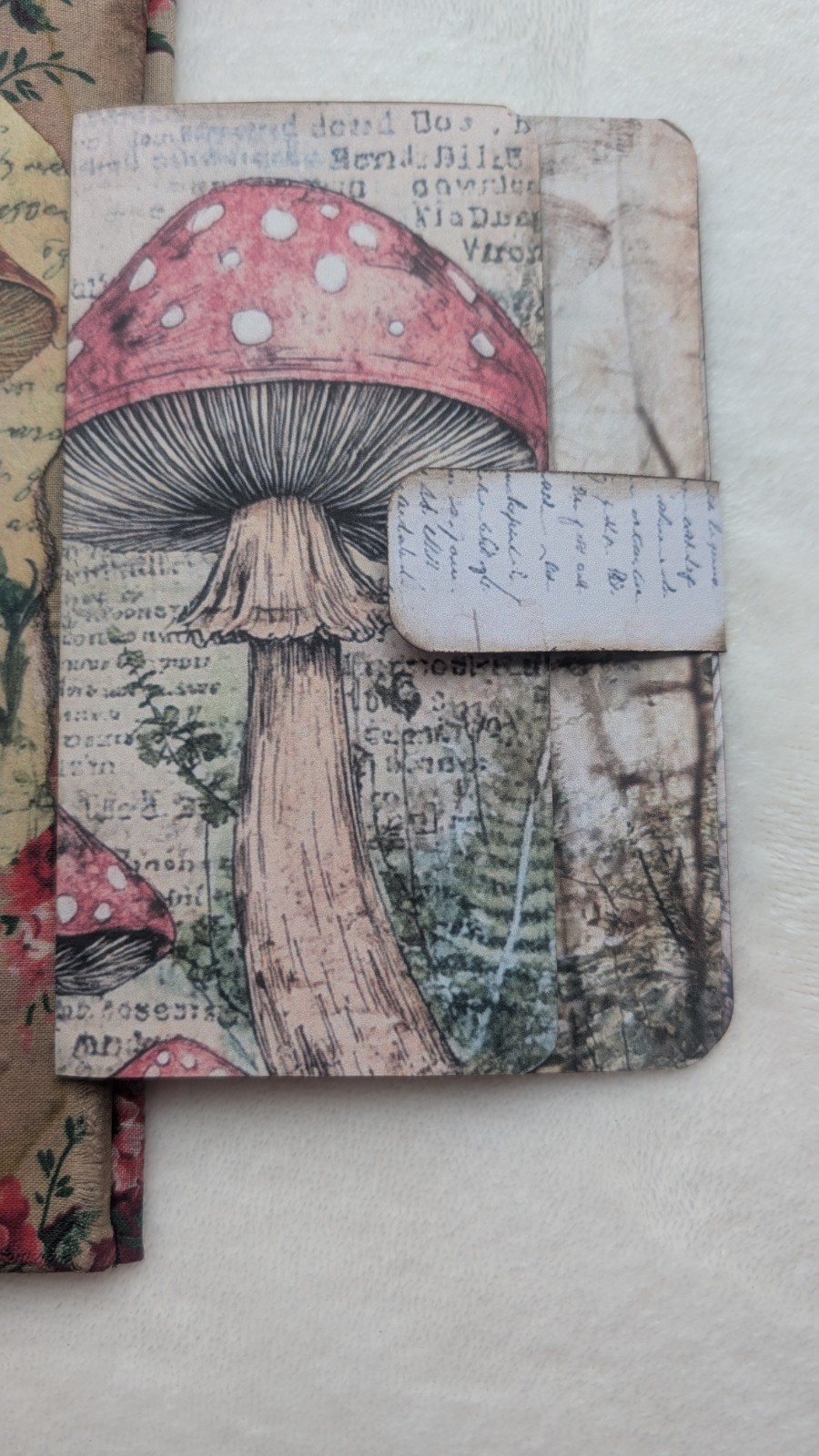 Handmade Grungy Mushroom Forest Junk Journal Book/Covers Only No Signatures DIY