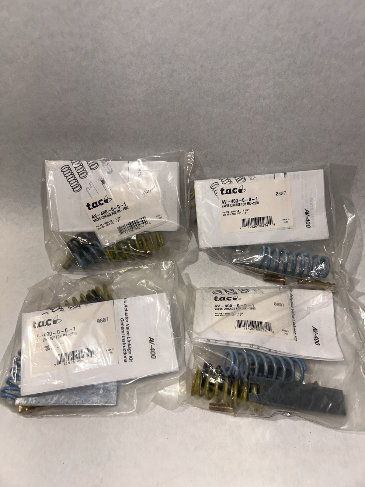 T.A.C AV-400-0-0-1 Valve Linkage For MK-2690 (Lot Of 4)