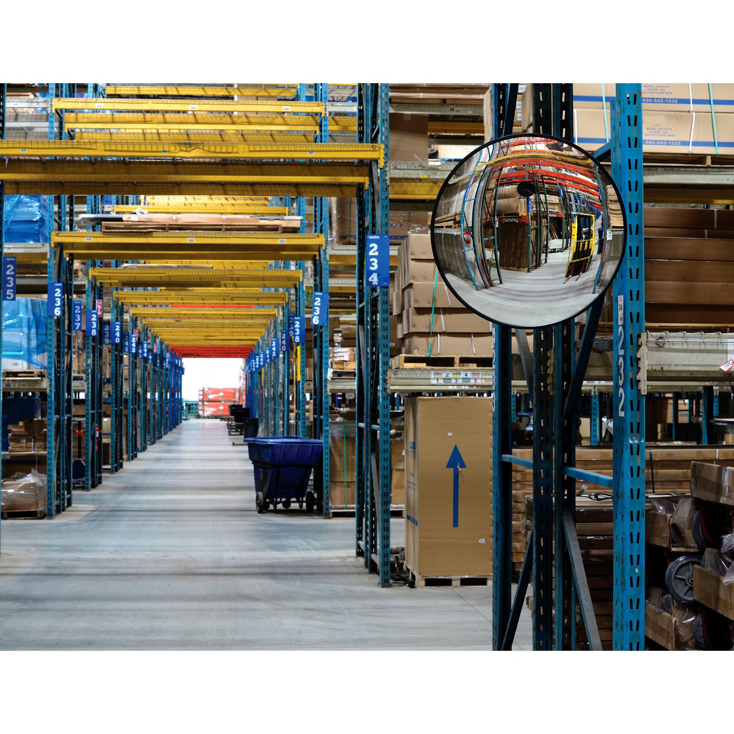 Round Glass Convex Mirror Indoor 26″ Dia. 160176; Viewing Angle