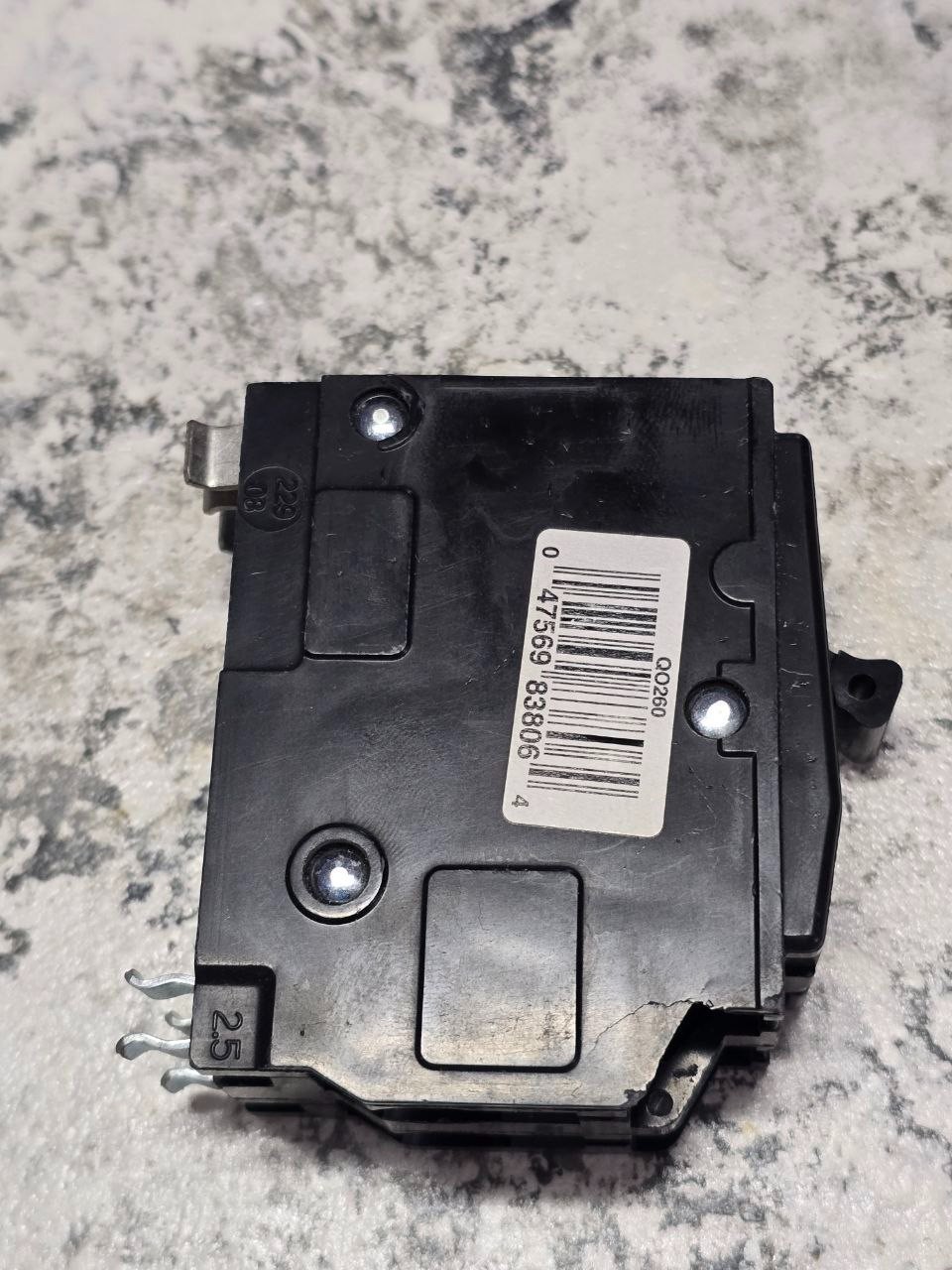 Square D QO260 / DP-4075 60 Amp 2-Pole Breaker 120/240V 10kA (New Open Box)