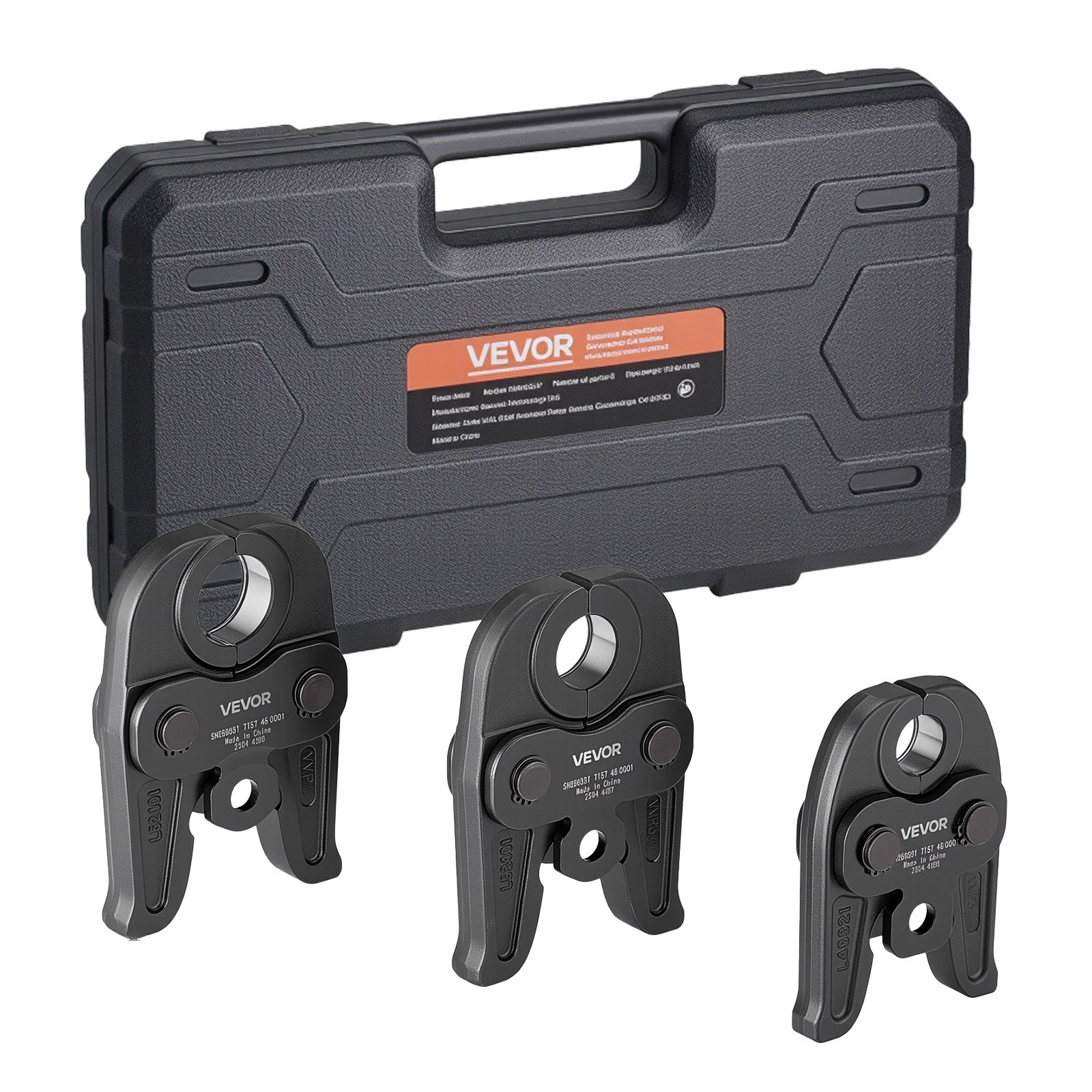 VEVOR MegaPress Jaws 3PCS Pressing Jaws 1/2″ 3/4″ & 1″ for Standard Press Tools