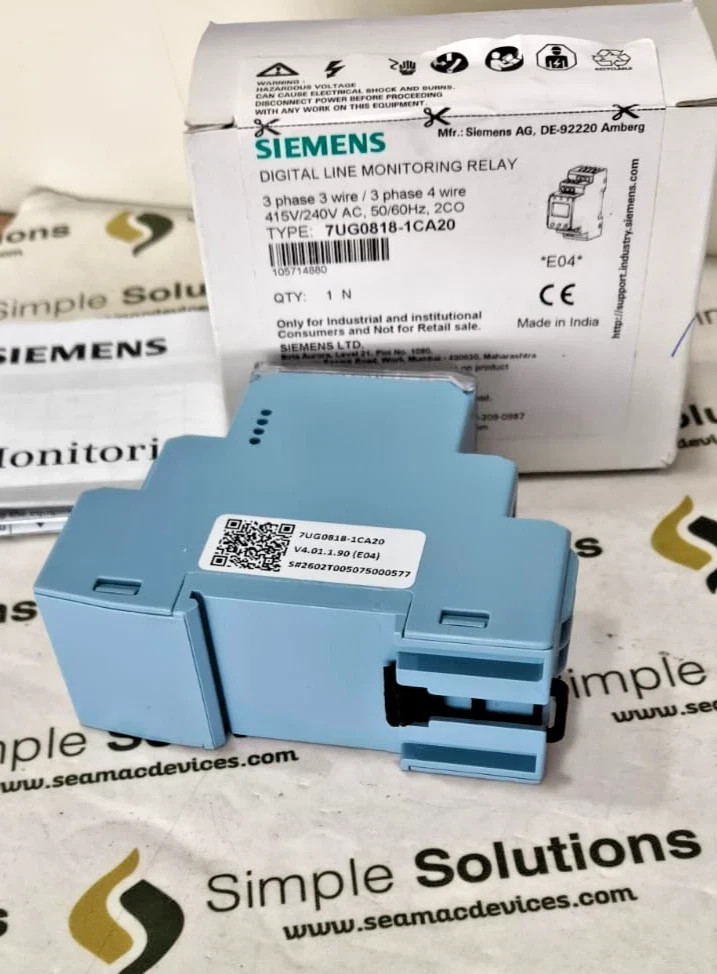 2PCS LOT- Siemens 7UG0818-1CA20 LINE MONITORING RELAY with 2 CO CONTACTS- NEW
