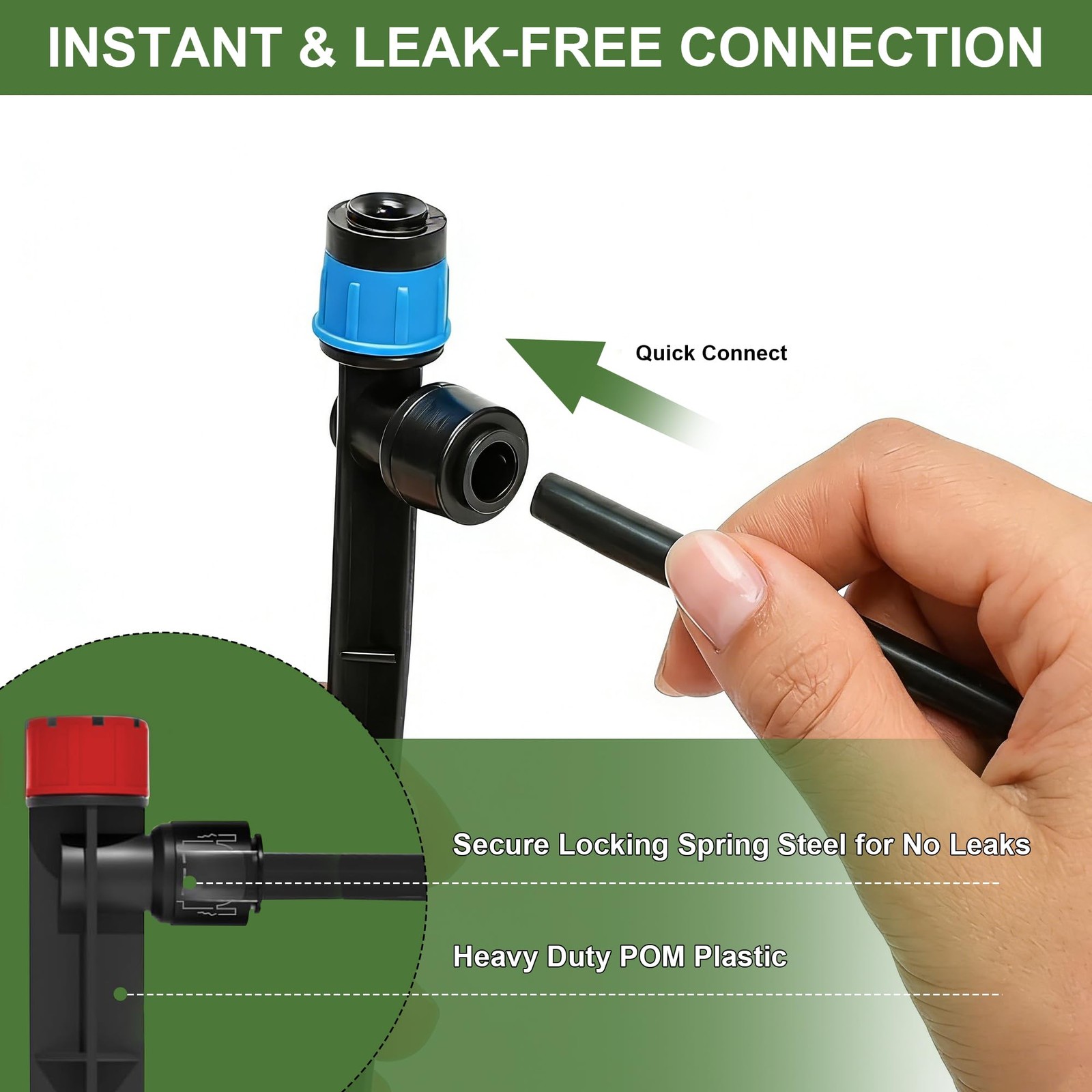 230FT Automatic Watering System for Outdoor Plants, 230FT, green