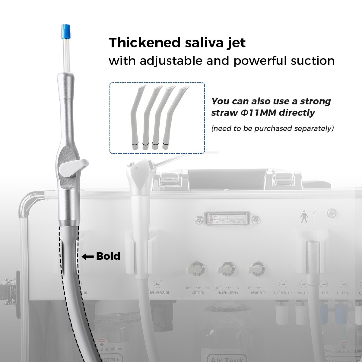 Portable Dental Mobile Delivery Unit System Air Compressor Strong Suction 4Hole