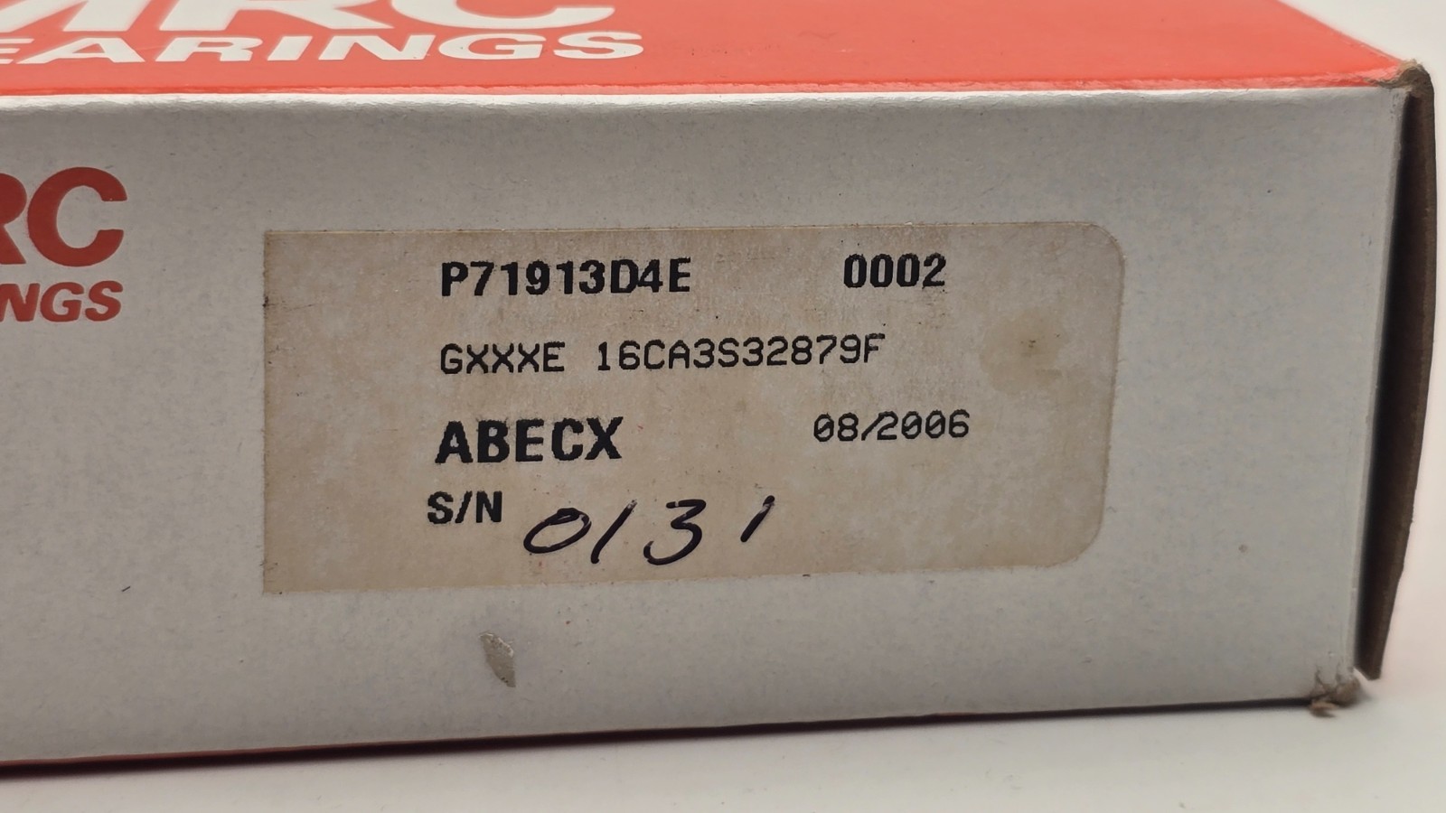 MRC P71913D4E Duplex Precision Angular Contact Bearing 65x100x17.2mm NOS
