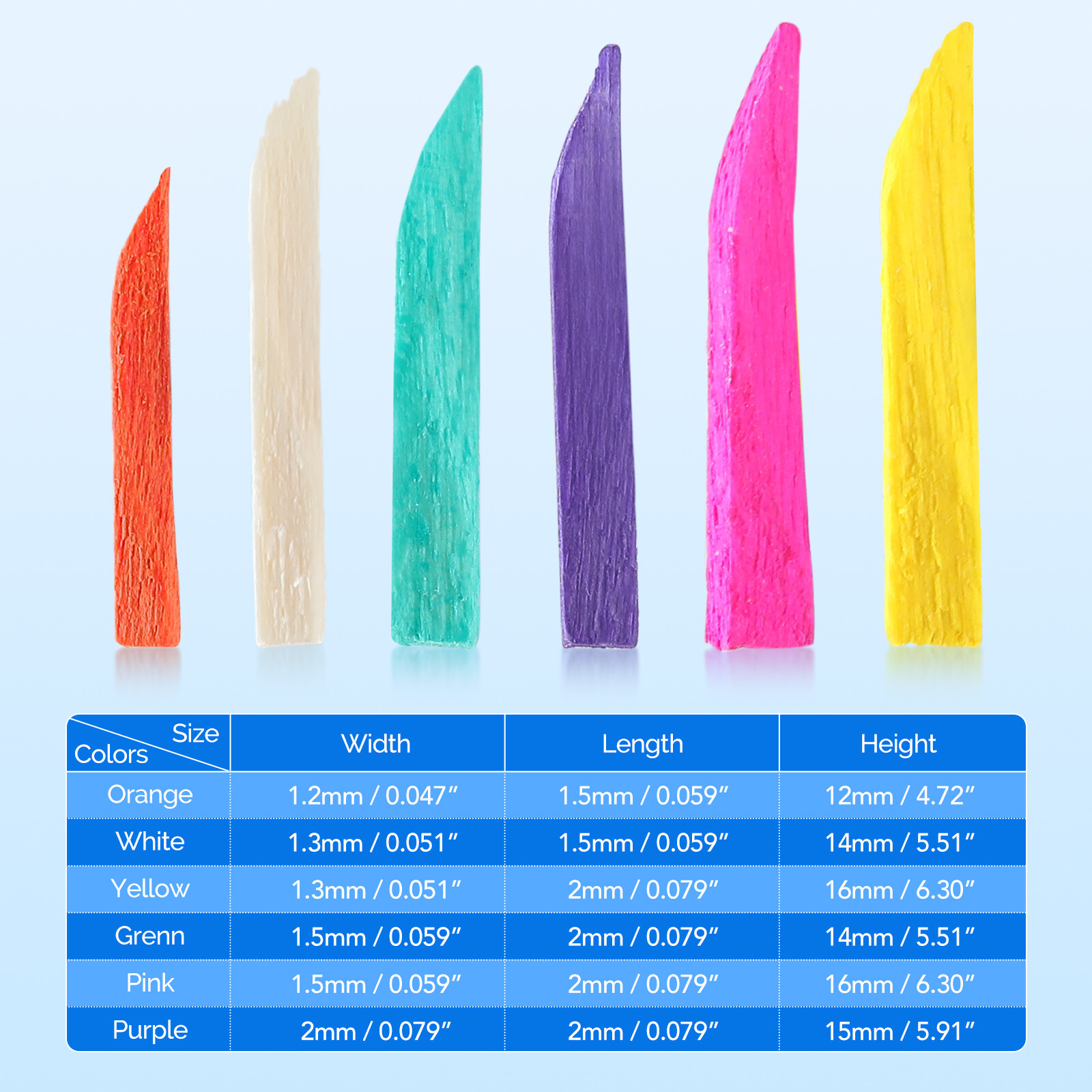 100pcs/box JMU Dental Disposable Wooden Interdental Composite Diastema Wedges