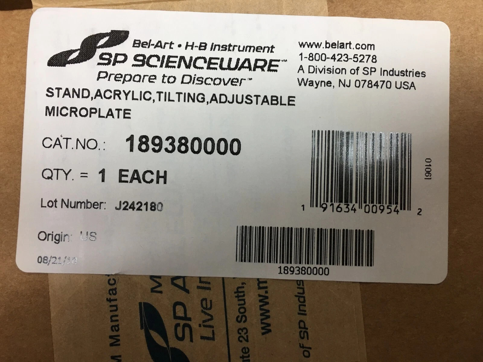 Bel-Art SP F18938-0000 Adjustable Microplate Tilting Stand 4½ x 6½ x 2¼» Lot 5PC