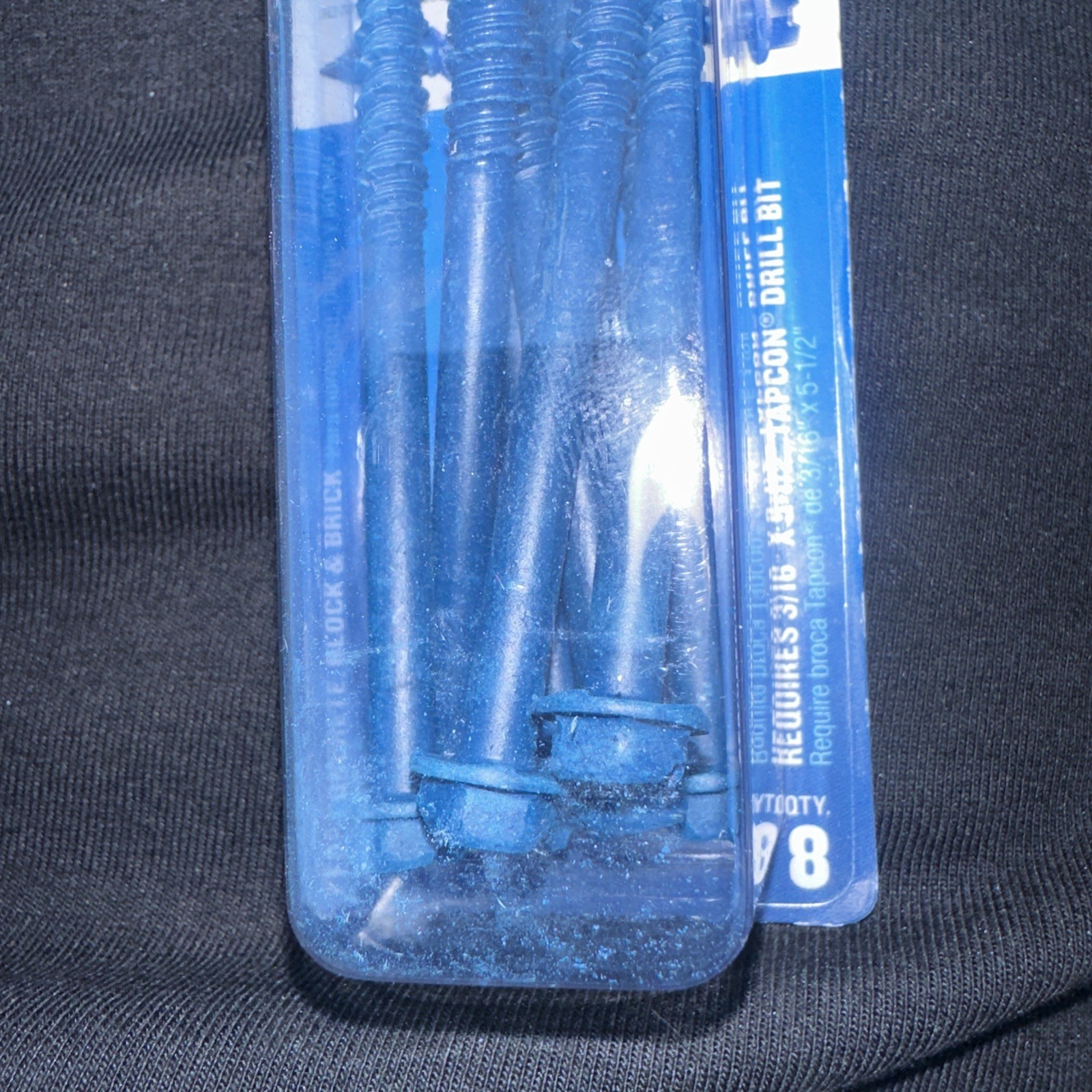 (8) Hex Washer Head 1/4 x 3-1/4 Concrete Masonry Screws Tapcon Anchor & Bit