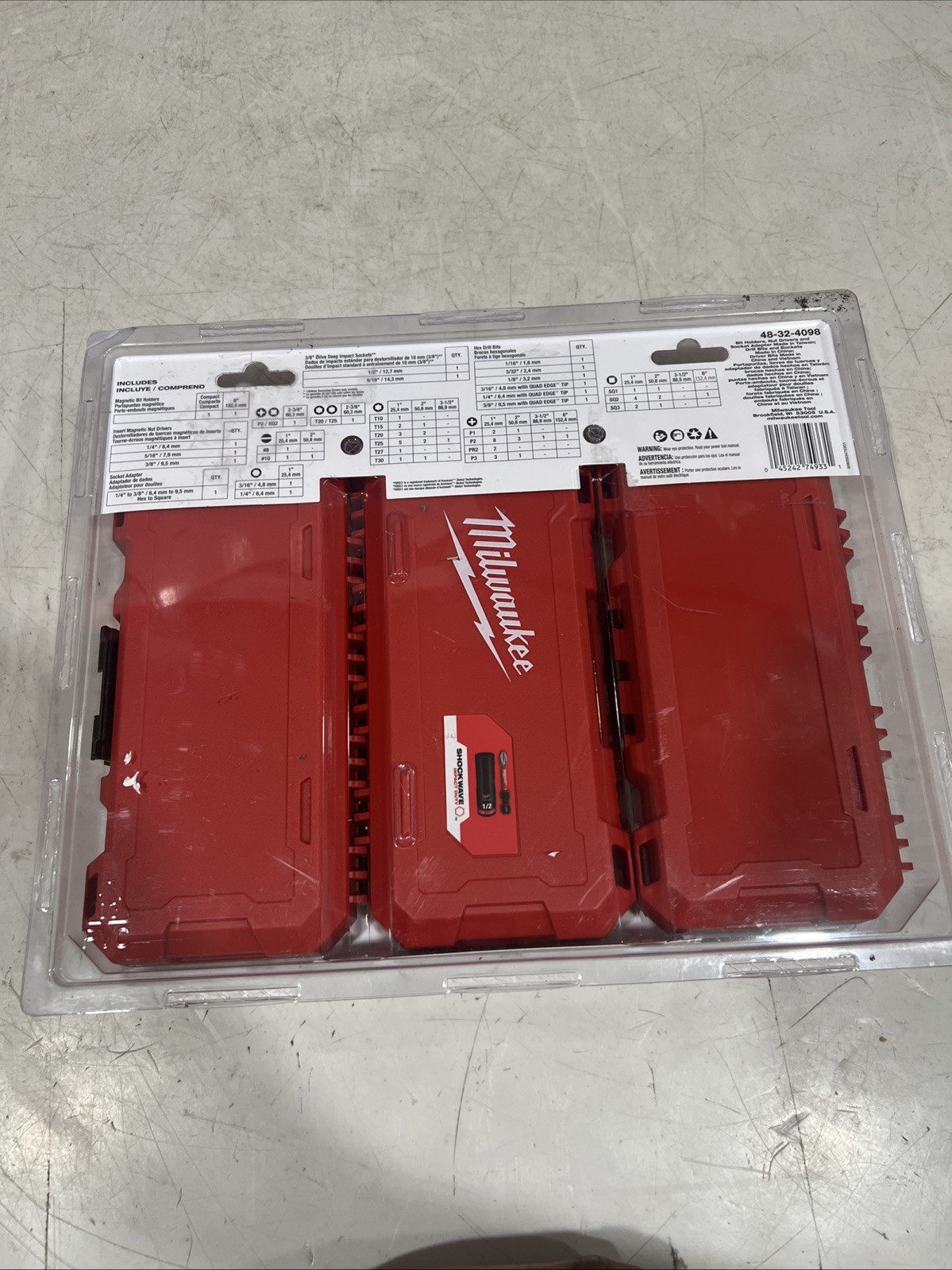 Milwaukee 48-32-4098 SHOCKWAVE Impact Duty Drill, Drive & Fasten Set – 75PC