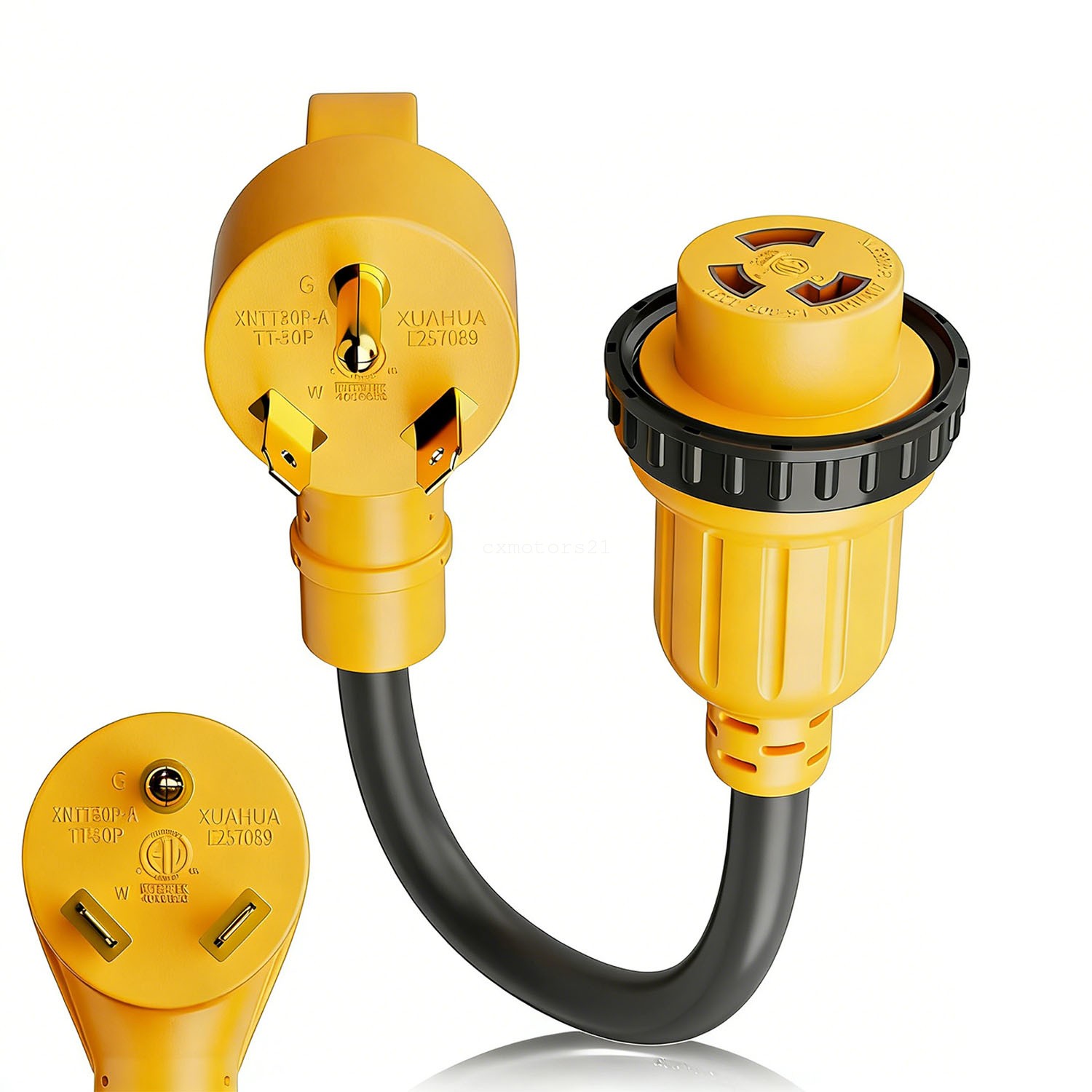 NEMA TT-30P to L5-30R Generator Plug for Camper Trailer RV Power Adapter 1.5Ft