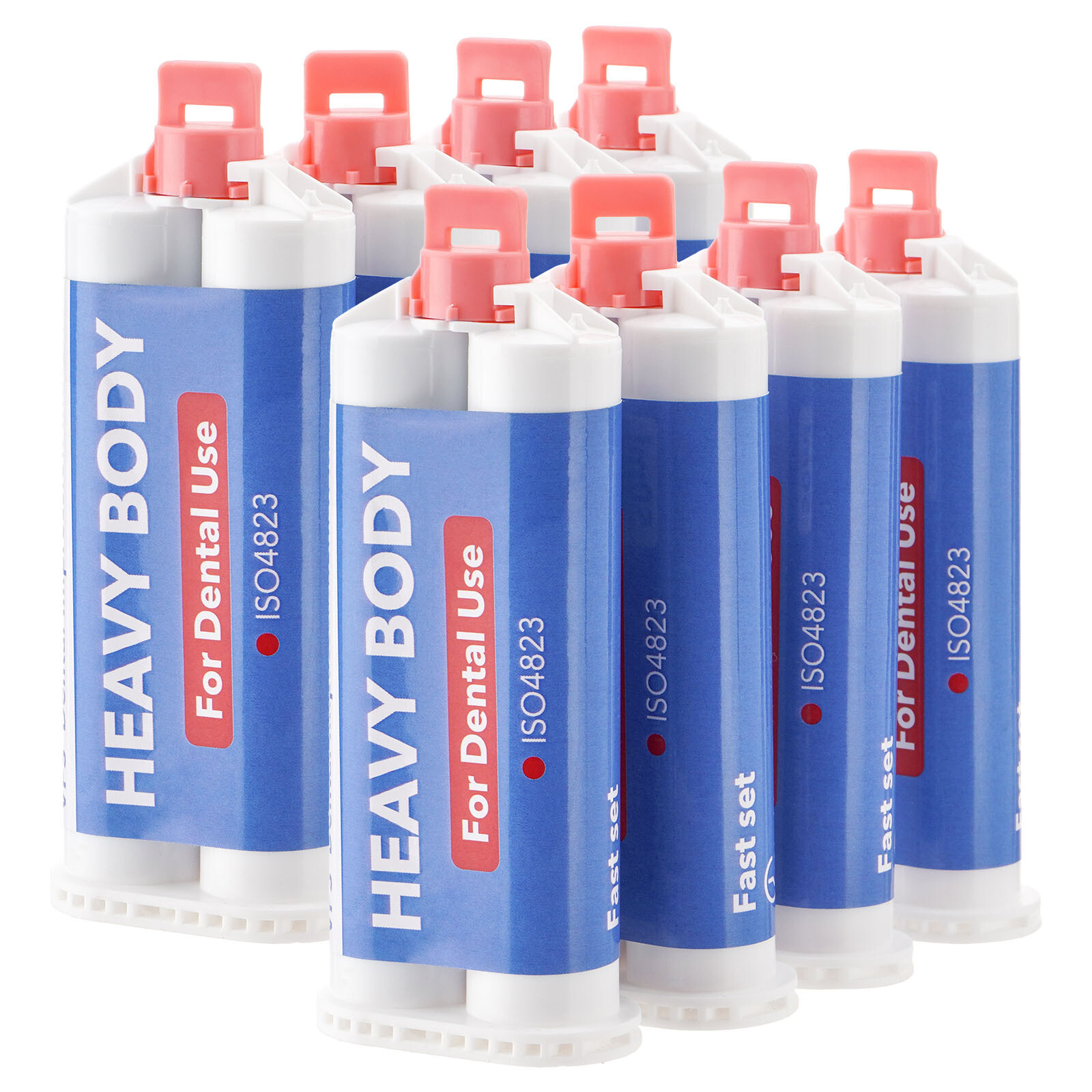 8Pcs Heavy Body Fast Rapid Set Dental Impression Material 50mL Cartridge VPS PVS
