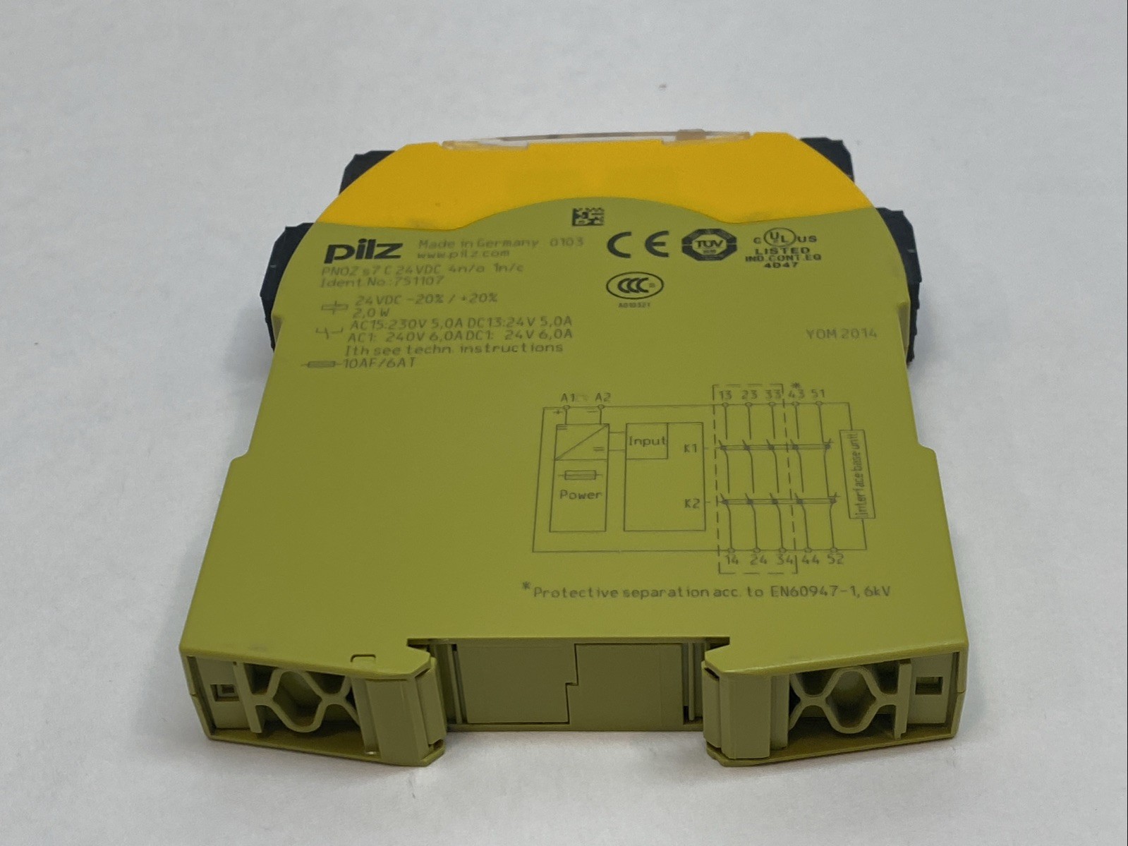 Pilz PNOZ s7 C Contact Expansion Relay 24VDC 4NO 1NC DIN Rail 751107