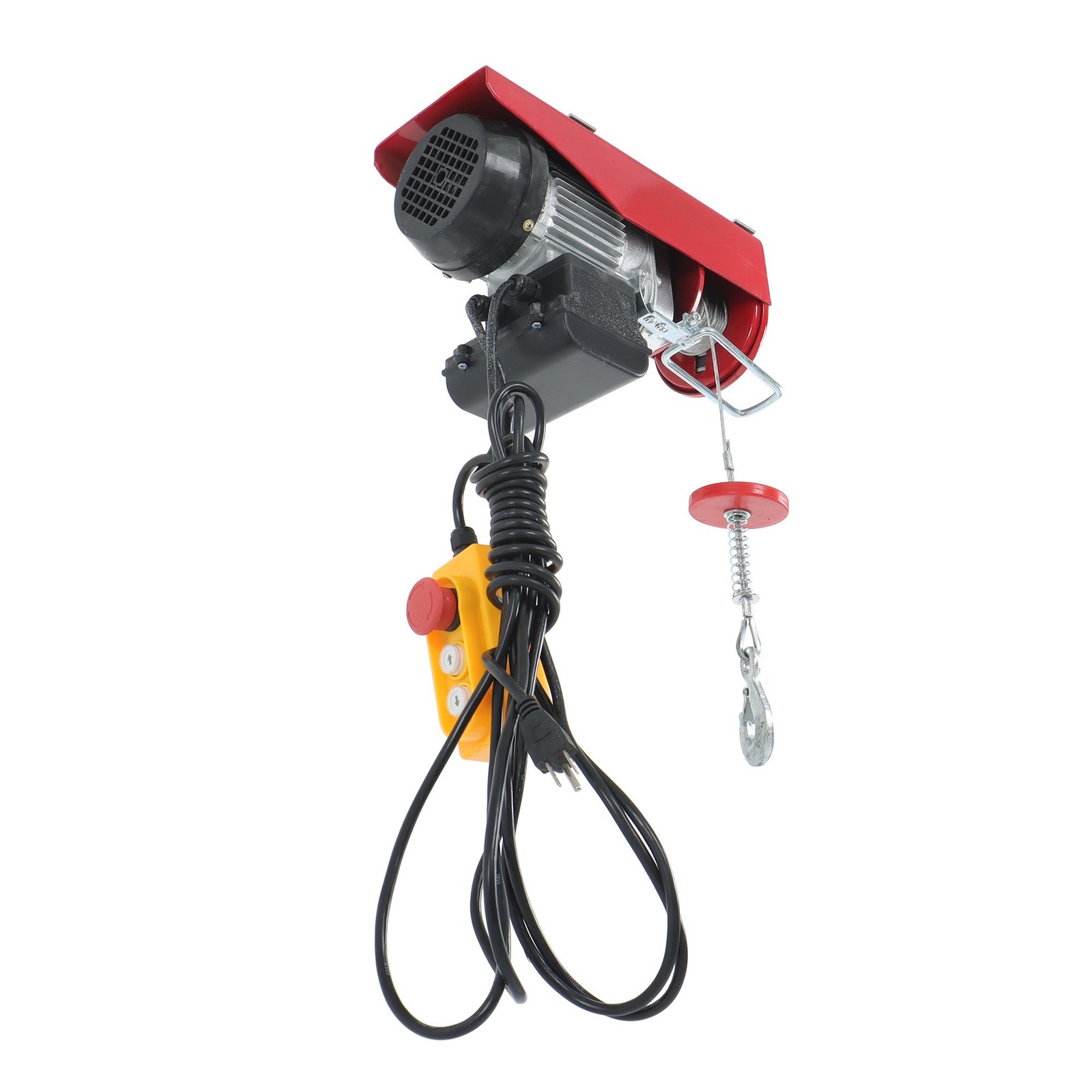440 LBS/200 KG Miniature Electric Hoist Crane Winch w/ Wired Remote Control 510W