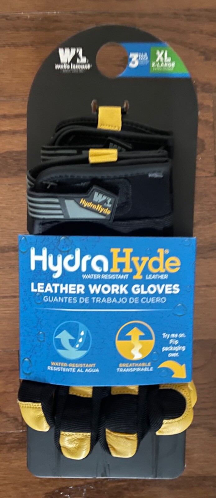 3 Pairs Wells Lamont Men’s HydraHyde Leather Work Gloves Select Size M, L, XL