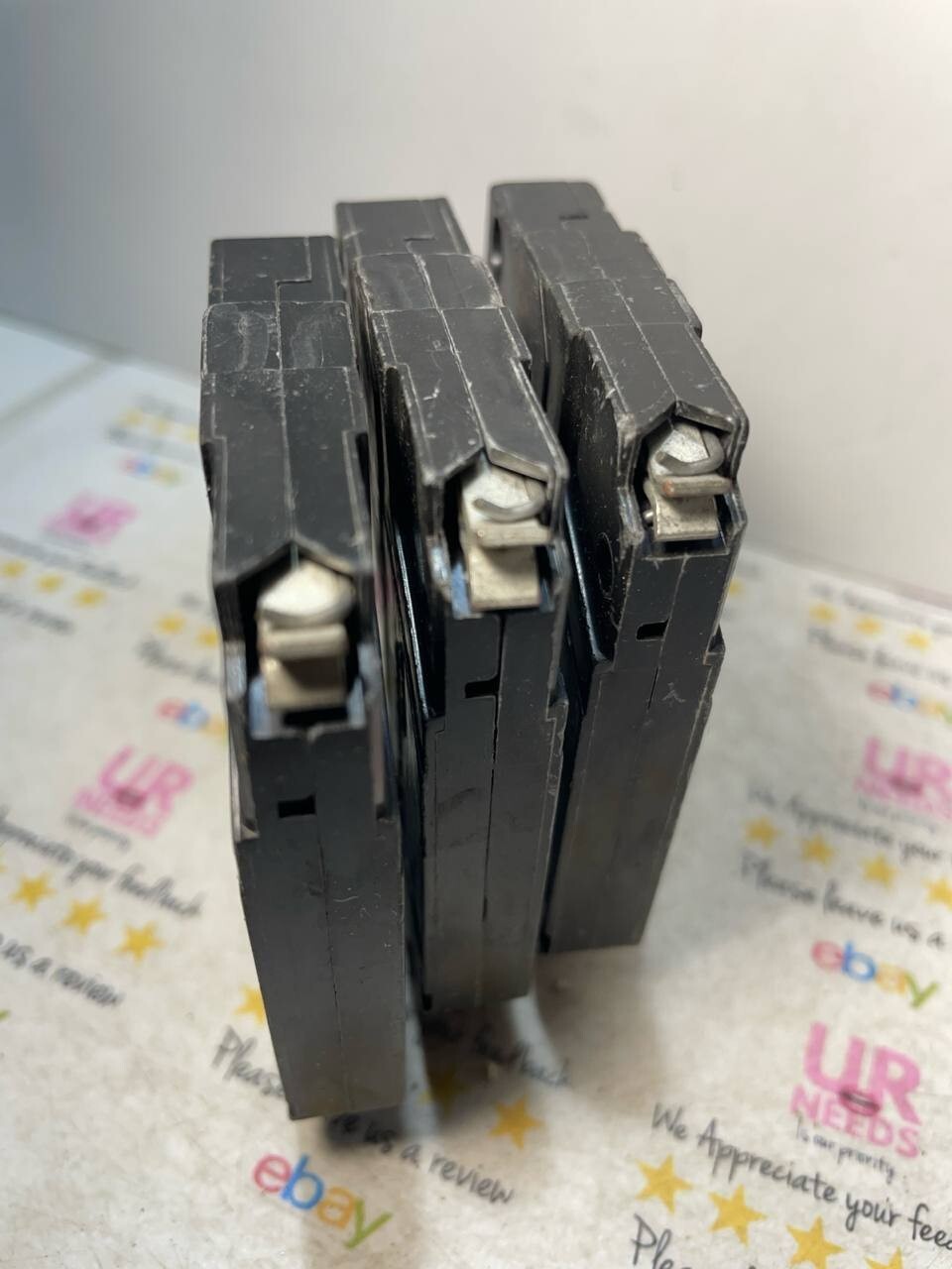 3 GE THQP115 15A 120V 1 POLE TYPE TQP CIRCUIT BREAKER LOT OF 3