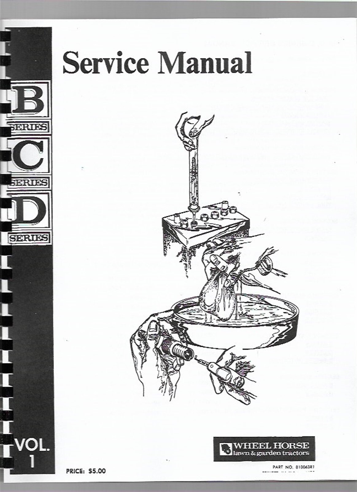 Wheel Horse B-81 B111 C81 C101 C121 C141 C161 D160 Tractor Service Repair Manual