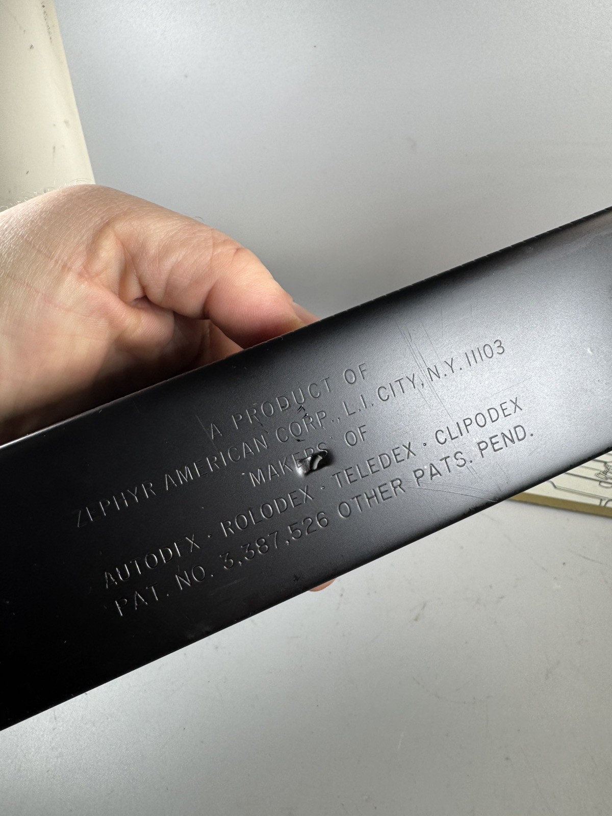 Vintage Punchodex No. P-39 Adjustable 2 or 3 Hole Paper Punch Black Open Box