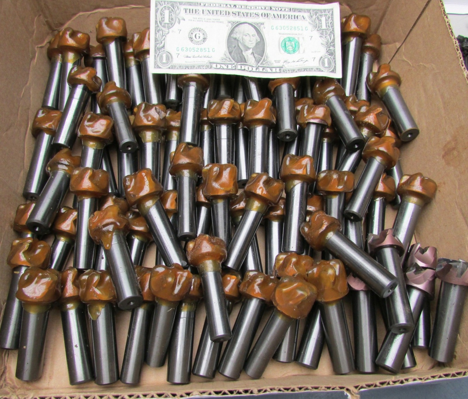 42 Lbs. of Resharpened / Scrap / Reuse Solid Tungsten Carbide Endmills, Cutters
