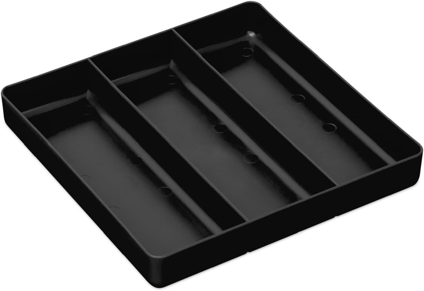 Lightweight Black Organizer Tray – 3 Compartments for Tools, Crafts & DIY Jobs