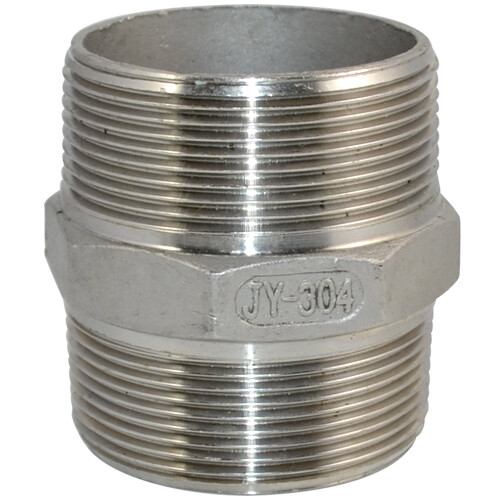 2″ 2 inch in Male Pipe Fitting Hex Nipple NPT Stainless Steel SS304 connector