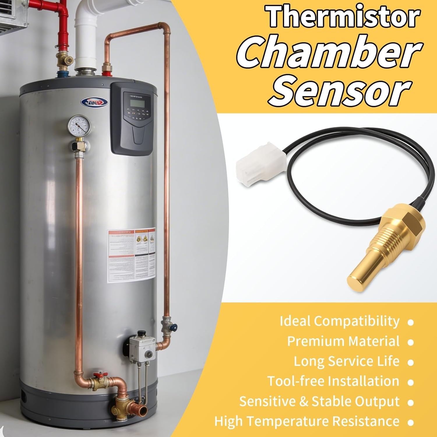 Thermistor Chamber Sensor Replacement Compatible with Rheem AP19299 Ultra Low