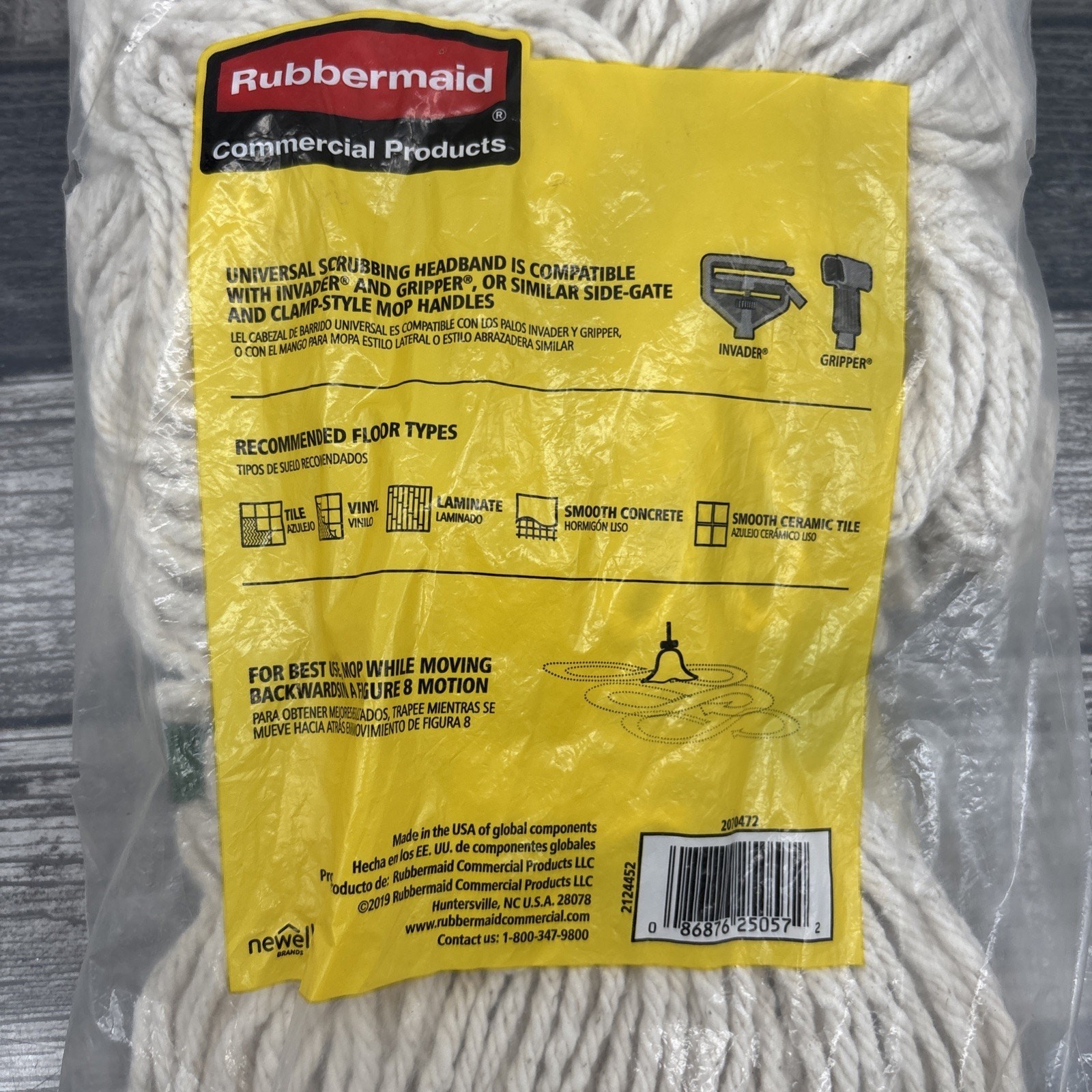 Rubbermaid Commercial Products #24 Scrubbing Cotton Mop Refill {F5}