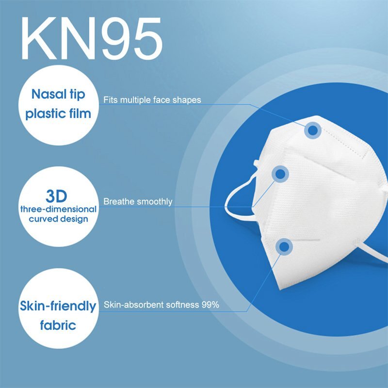 [BLACK] KN95 Face Mask Disposable Protective Respirator Non Medical Cover X40