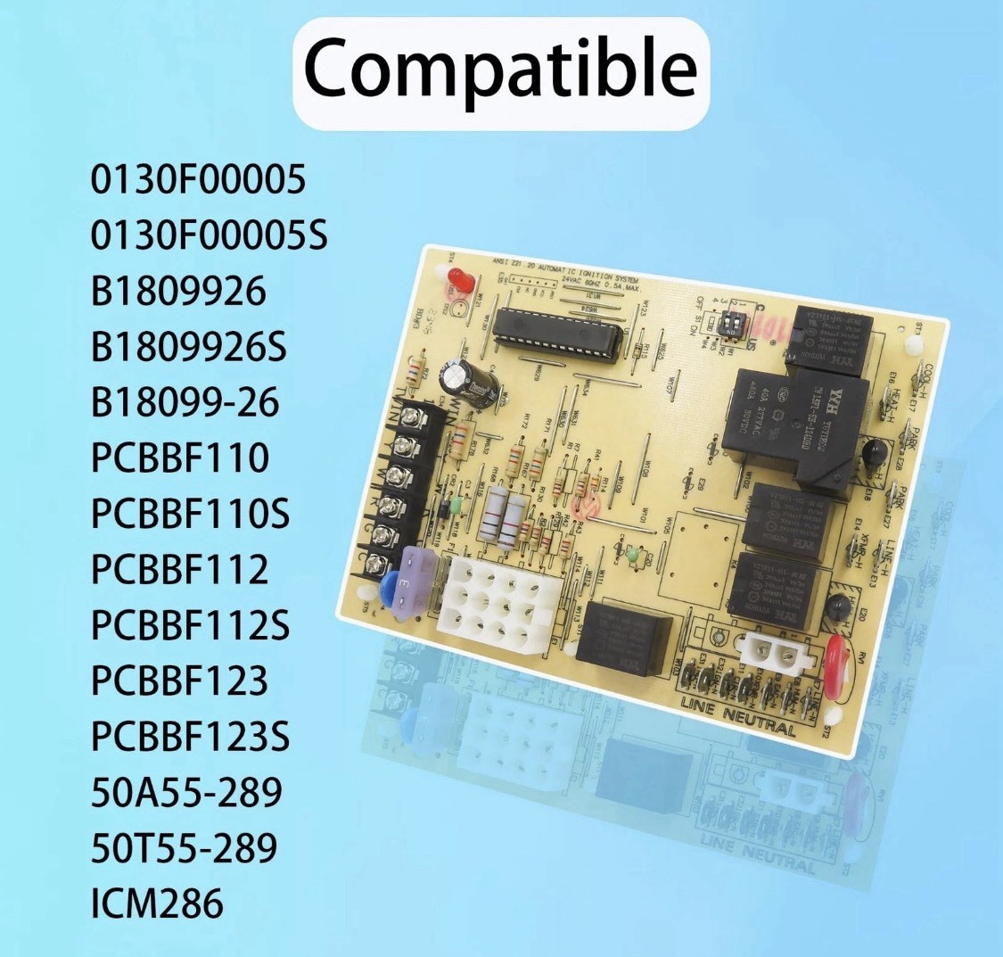 Furnace Control Board 50A55-743for Circuit Board 0130F00005S B18099-26 B1809926S