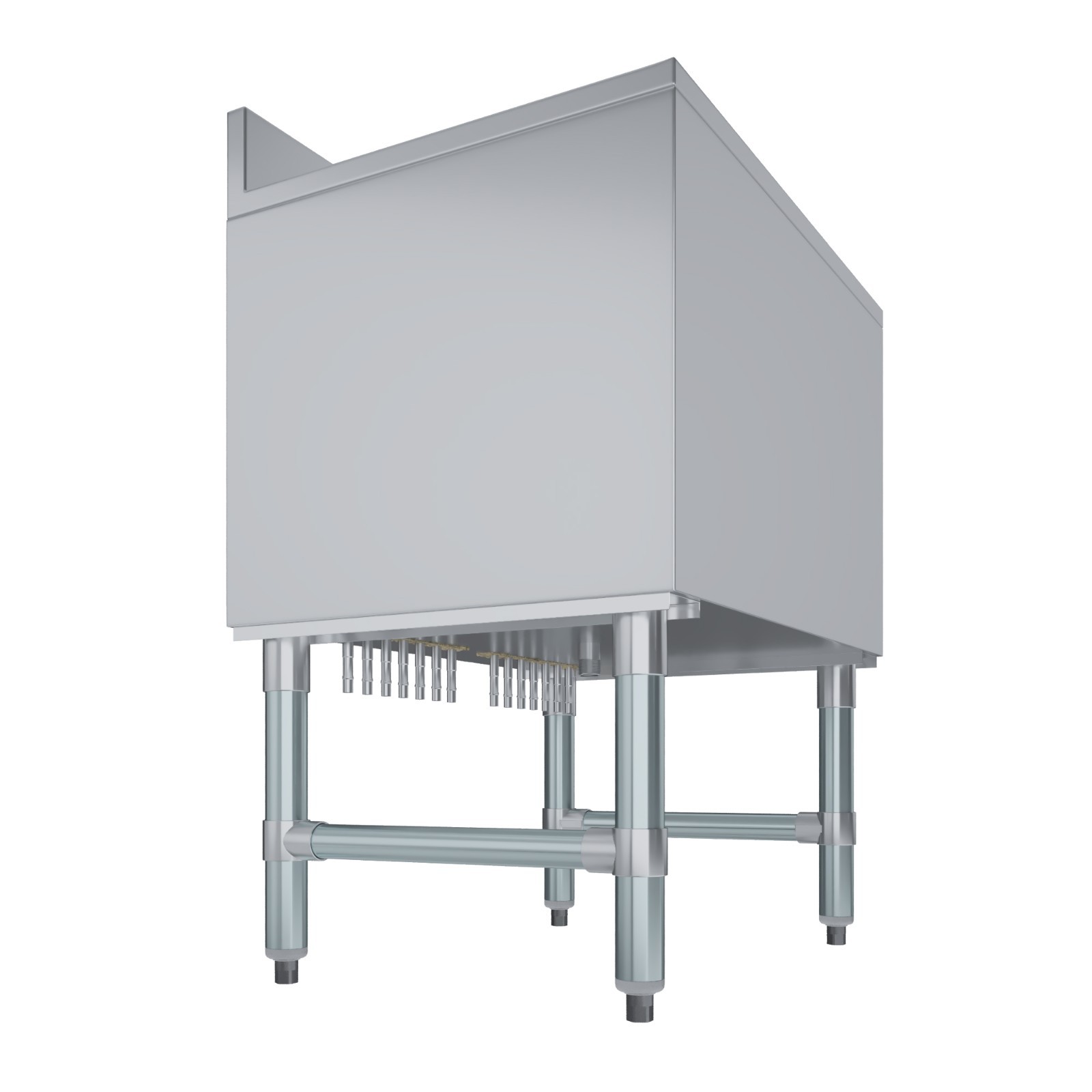 19 in. x 24 in. Stainless Steel Ice Bin With 7-circuit Cast Aluminum Cold Plate