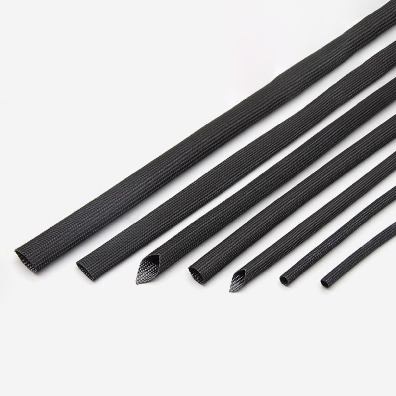 Black Heat Resistant Sleeving Cable Wire Ø 1mm-30mm High Temperature Metre 600°C