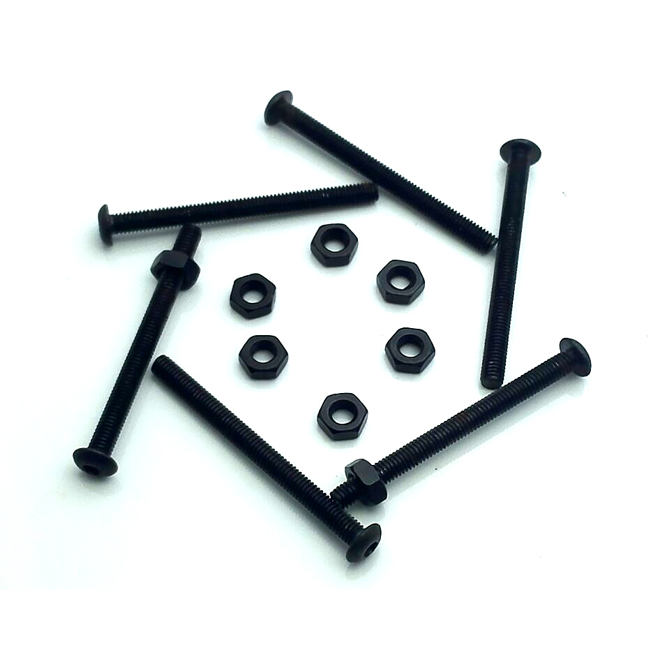 US Stock 50x M3 x 35mm Alloy Steel Hexagon Socket Button Head Screw ISO7380 Nuts