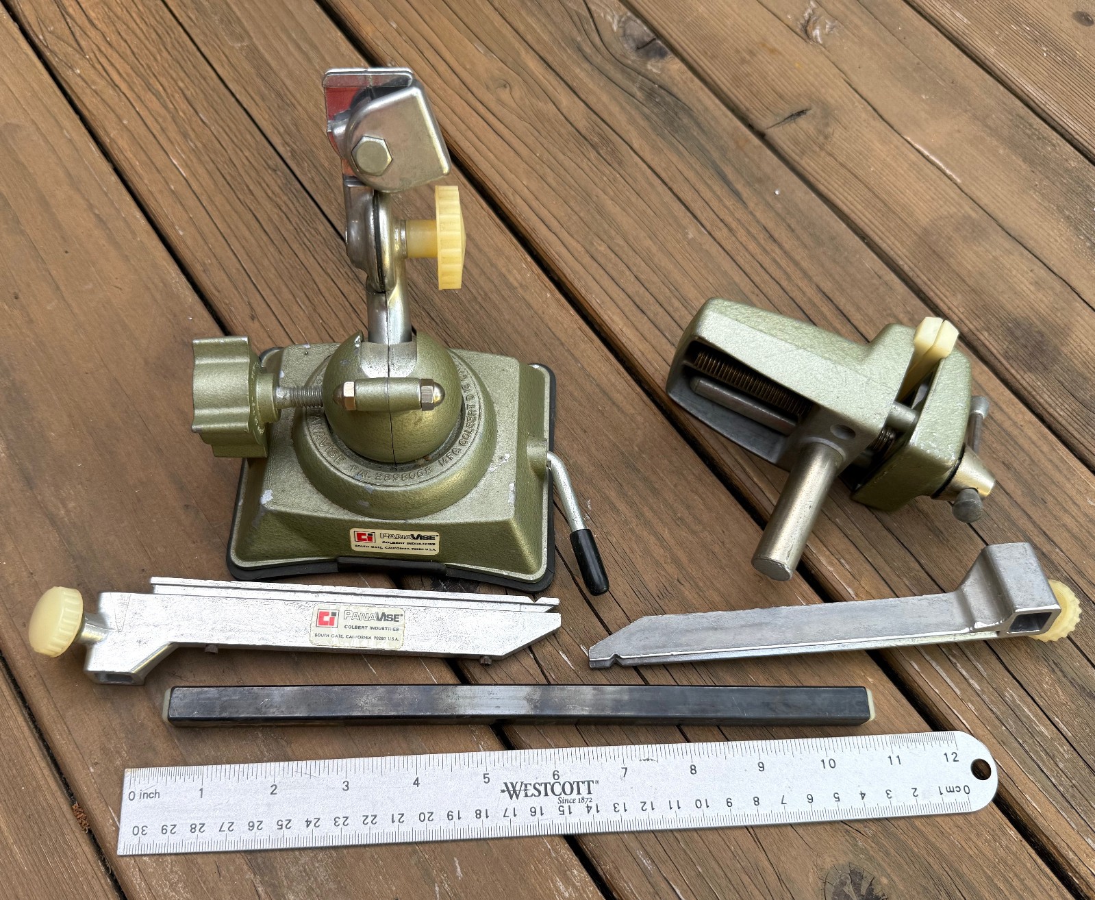 Vintage PanaVise 301 Vise w 381 Vacuum Base 315 Circuit Board USA Multi Angle
