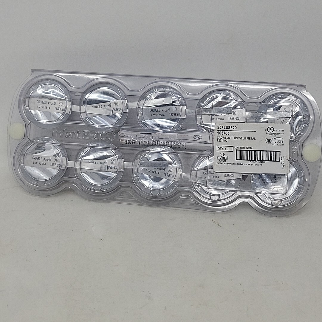 NVENT ERICO CADWELD 90PLUSF20 WELDING MATERIAL F20 #90 FULL SET OF 10 PCS.