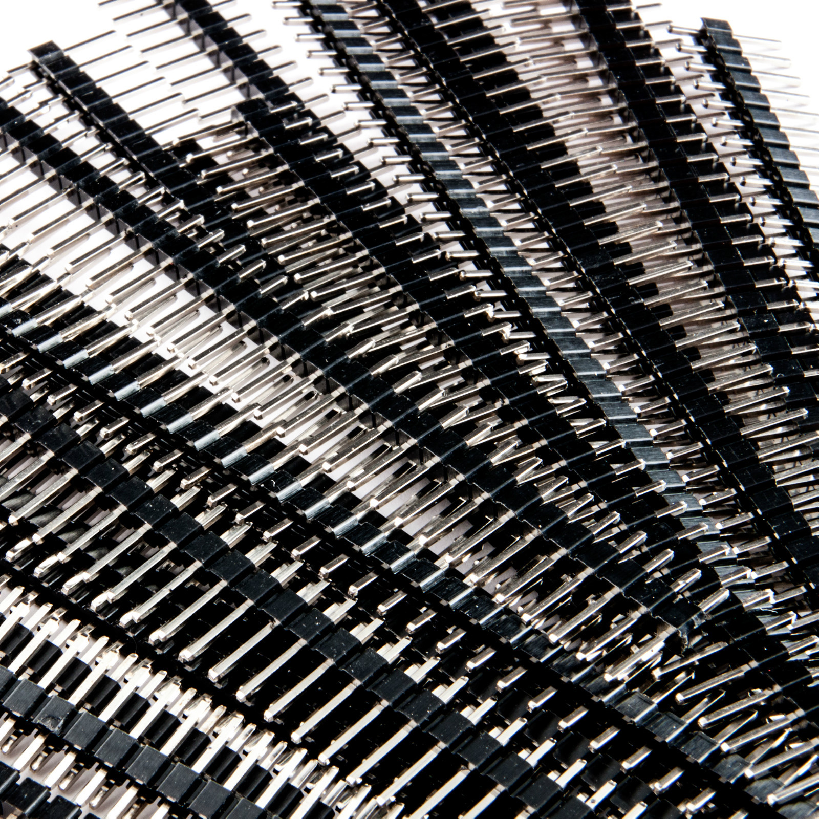 50pc 40-Pin Male Header 0.1″ (2.54mm); Tin Square Breadboard Headers Strip USA