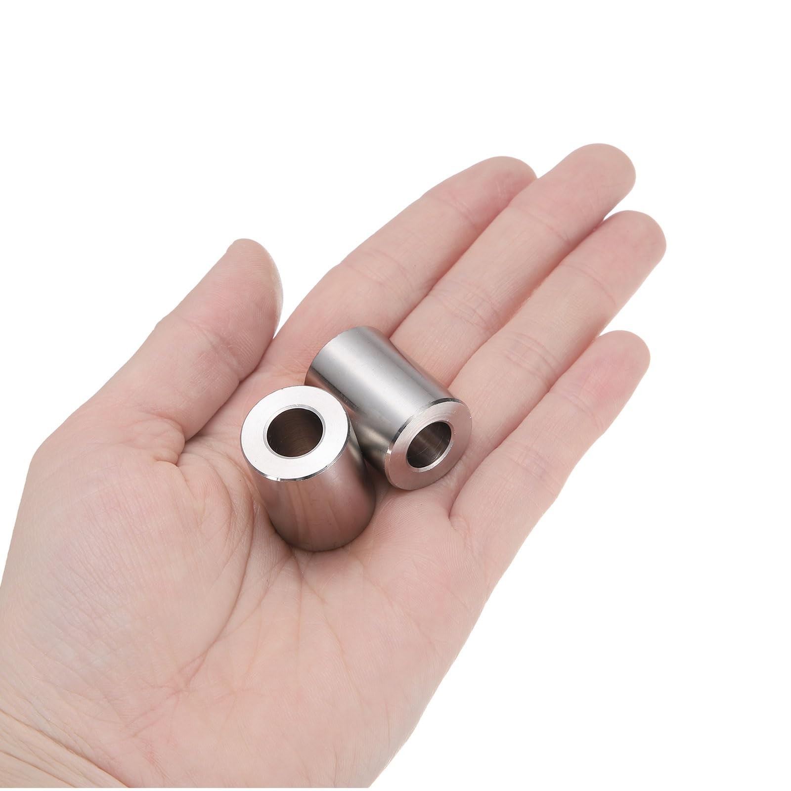uxcell 2pcs Stainless Steel Spacer 3/8″ 3/8″ID x 3/4″OD x 1″Length, Silver