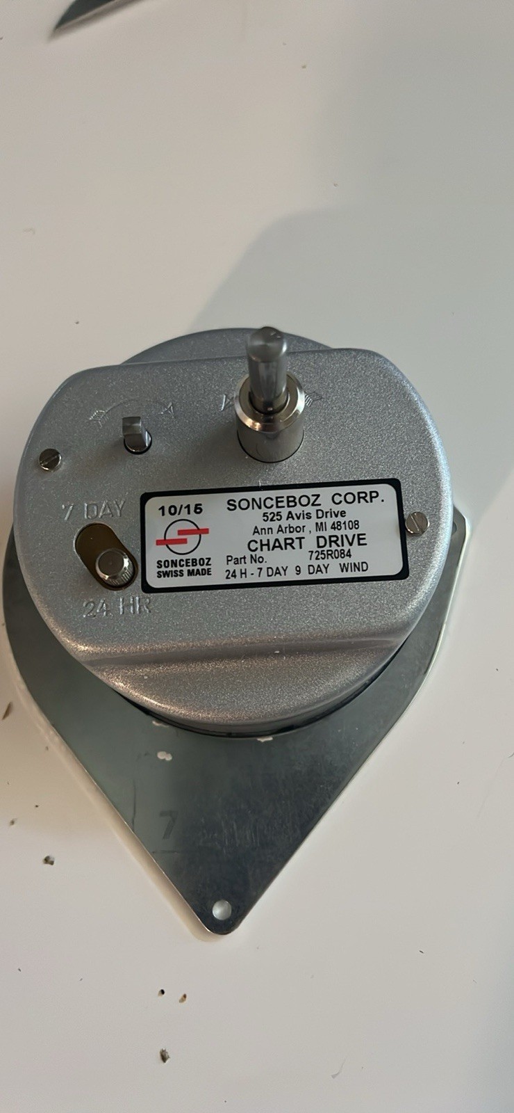 NEW Sonceboz 725R084 Chart Drive 24HR/7DAY Wind ITT Barton P/N 0042.0017.T NOS