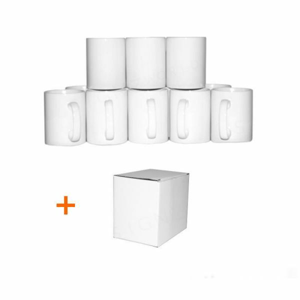 36pcs Blank White Mugs A Grade 11OZ Sublimation Coated Mugs for Heat Press