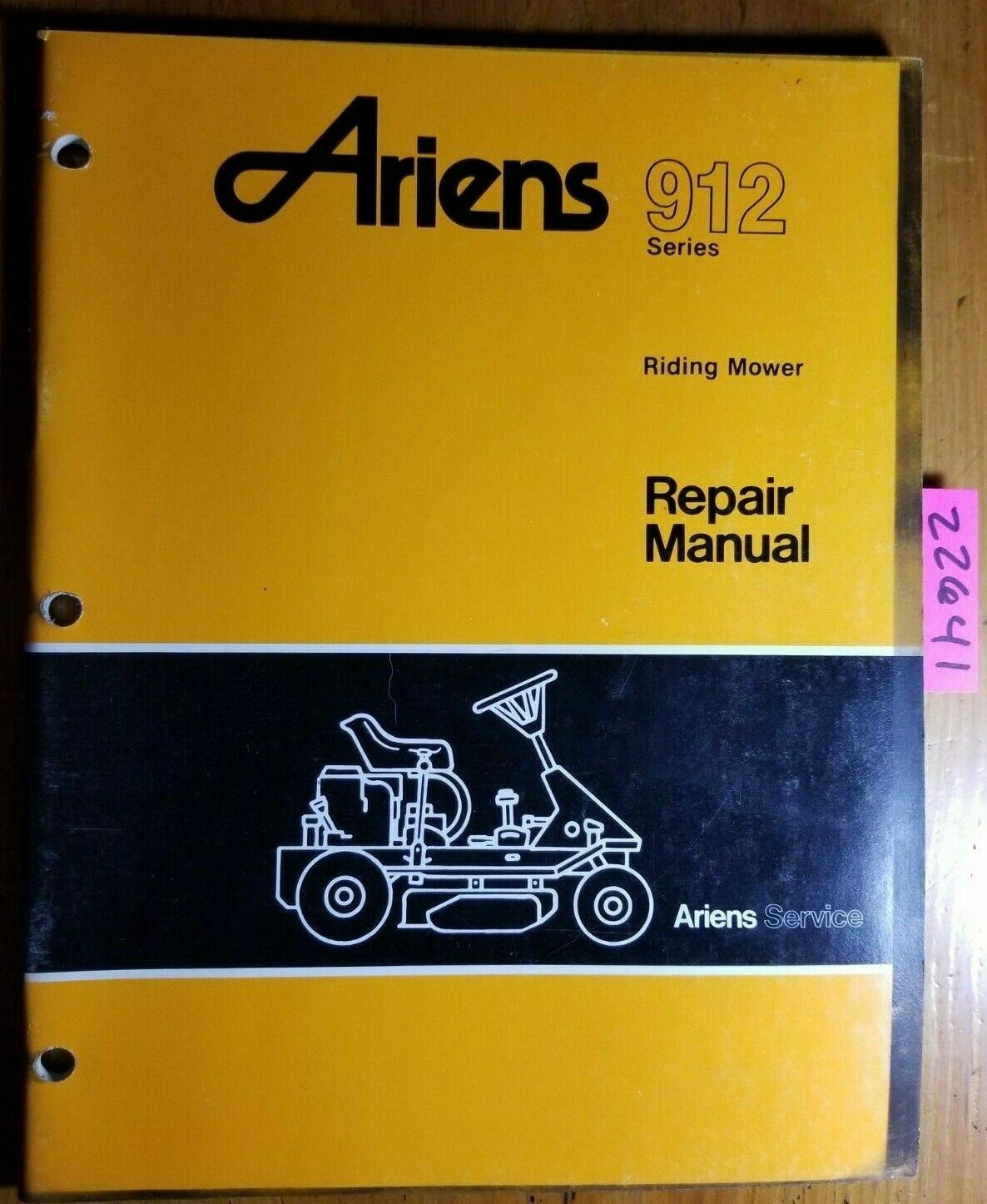 Ariens 912 Series 38″ 6 HP Riding Mower Service Repair Manual RM-912 4/86