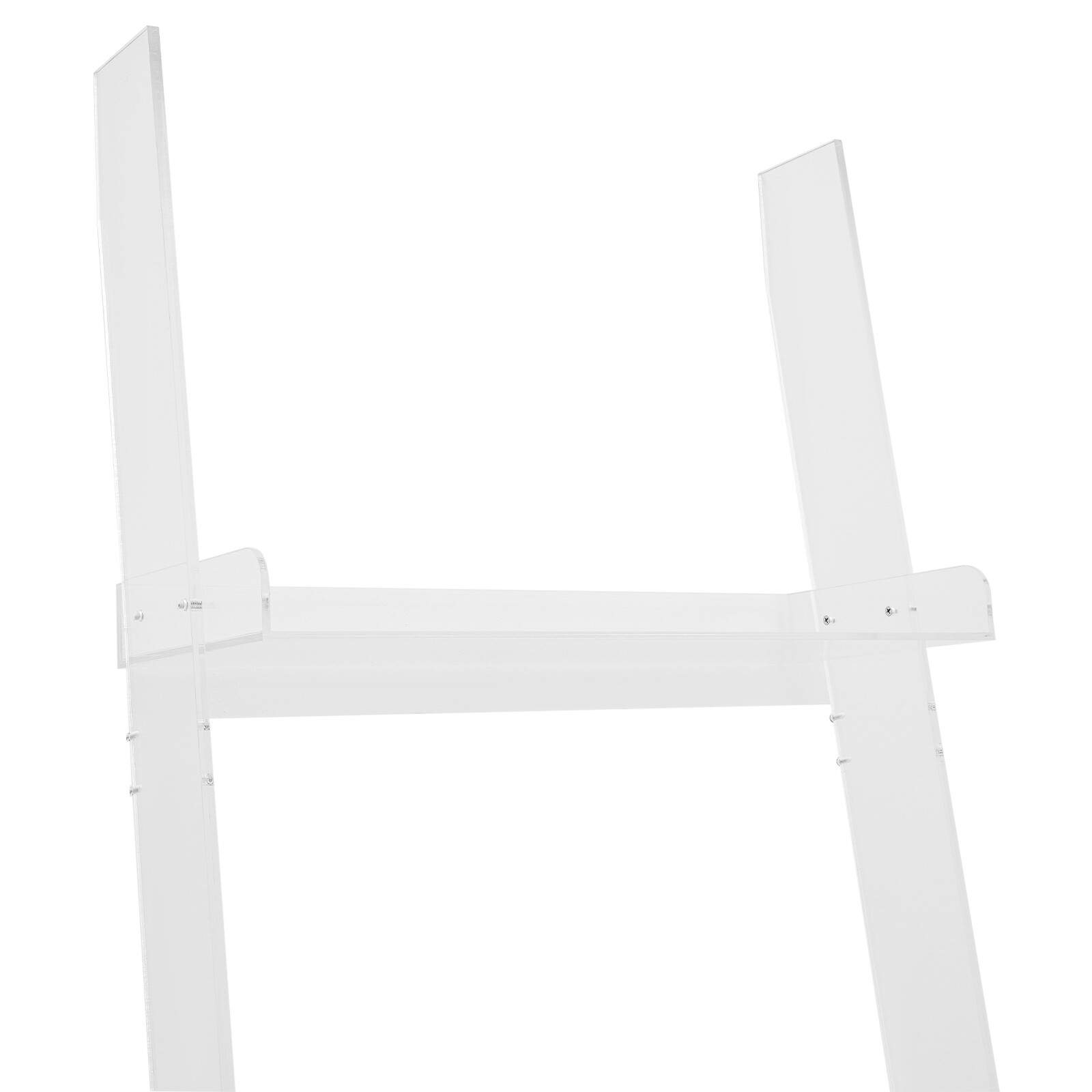 4Tier Acrylic Trapezoid Ladder Bookshelf Leaning Book Display Holder Stand Clear