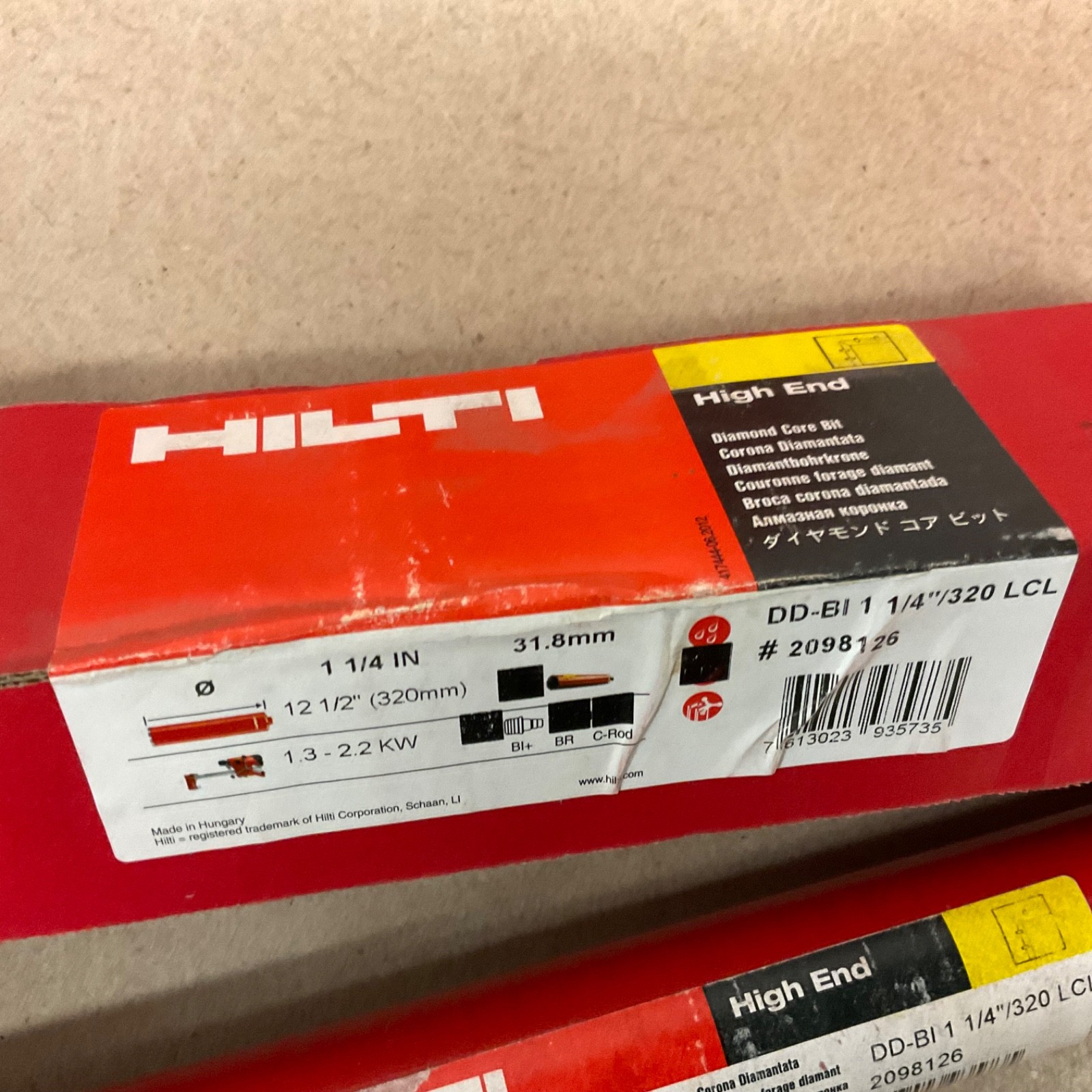 Hilti DD-BI 1-1/4″/320 LCL DIAMOND CORE BIT 2098126 FOR DD DRILL, 32mm DIA, 12”L