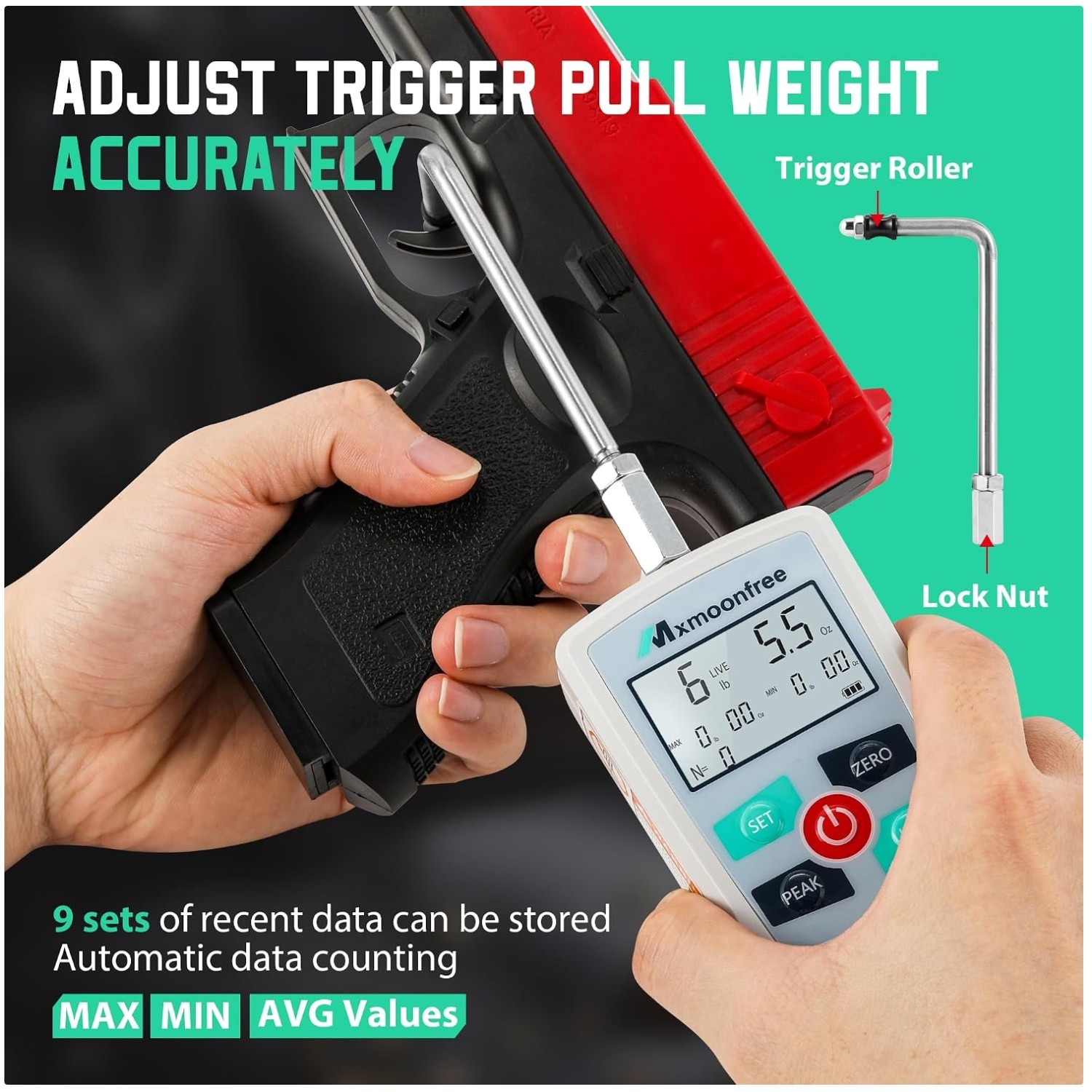 Upgrade 110LB MMF Force Gauge | MAX MIN AVG | High Precision