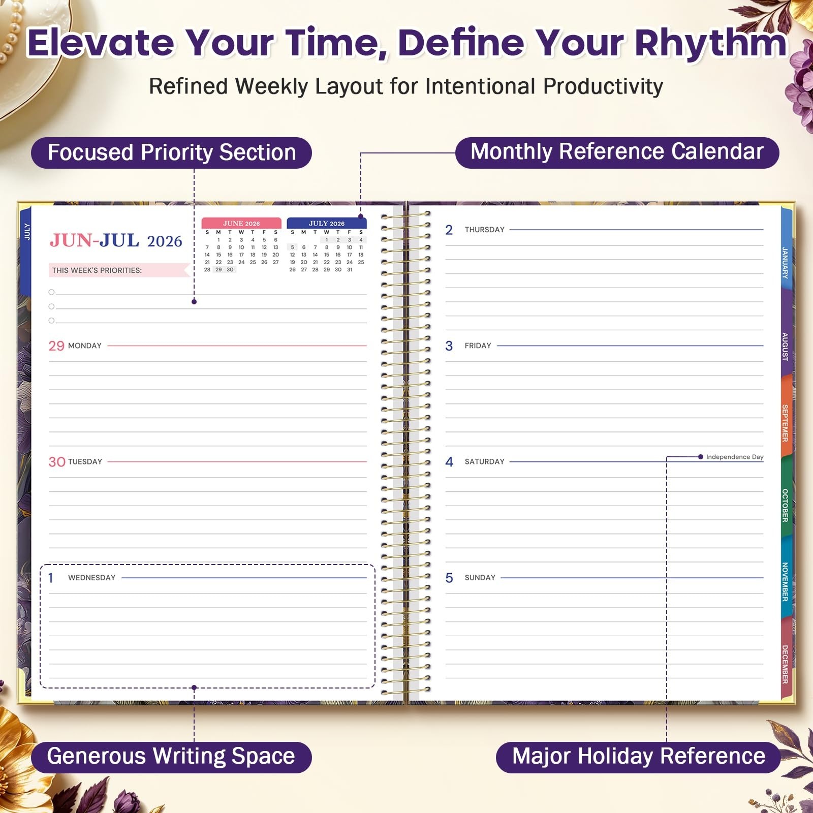 Planner 2026-2027, 8.5″ x 11″ Academic Planner Jul 2026 – Dec 2027, 18 Month …