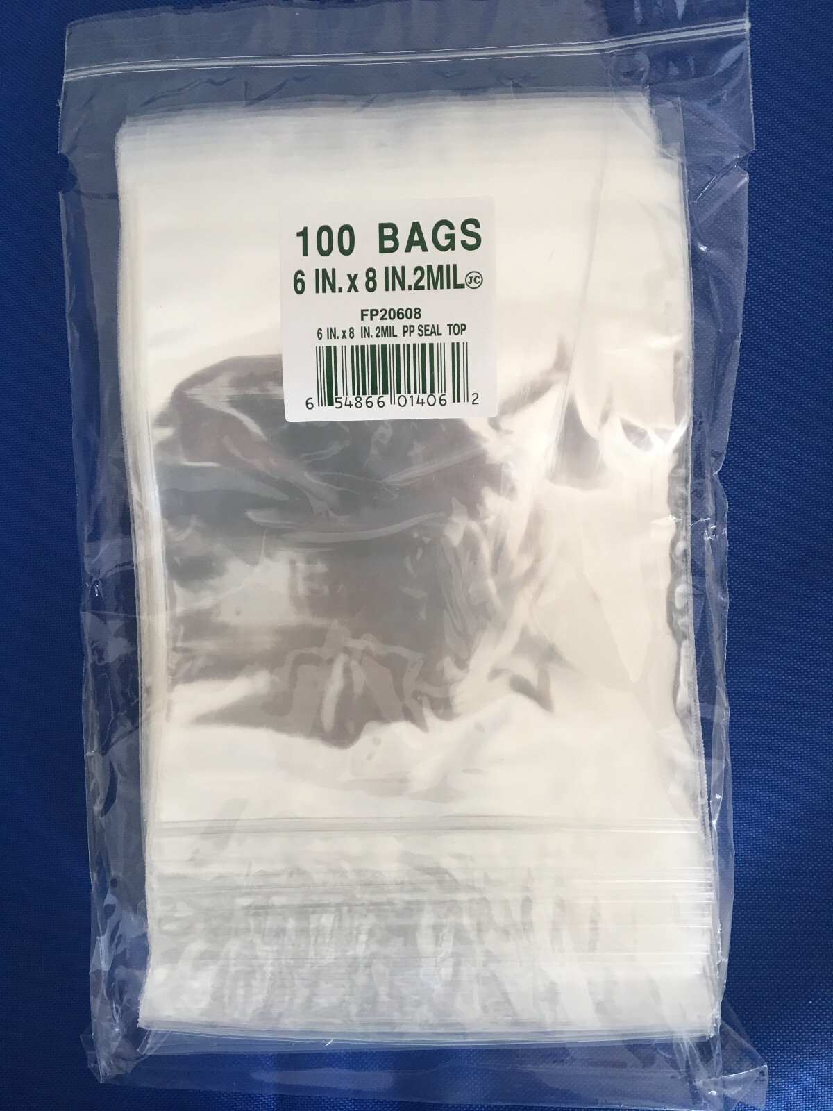 Clear Elkay Plastics Cello Reclosable Polypropylene Ziplock Hang-Hole Bags 2Mil
